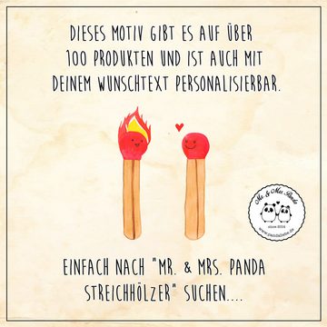 Mr. & Mrs. Panda Federmäppchen Streichhölzer - Grau Pastell - Geschenk, Liebe, Liebesgeschenk, Grund, (1-tlg), Inspirierende Motive