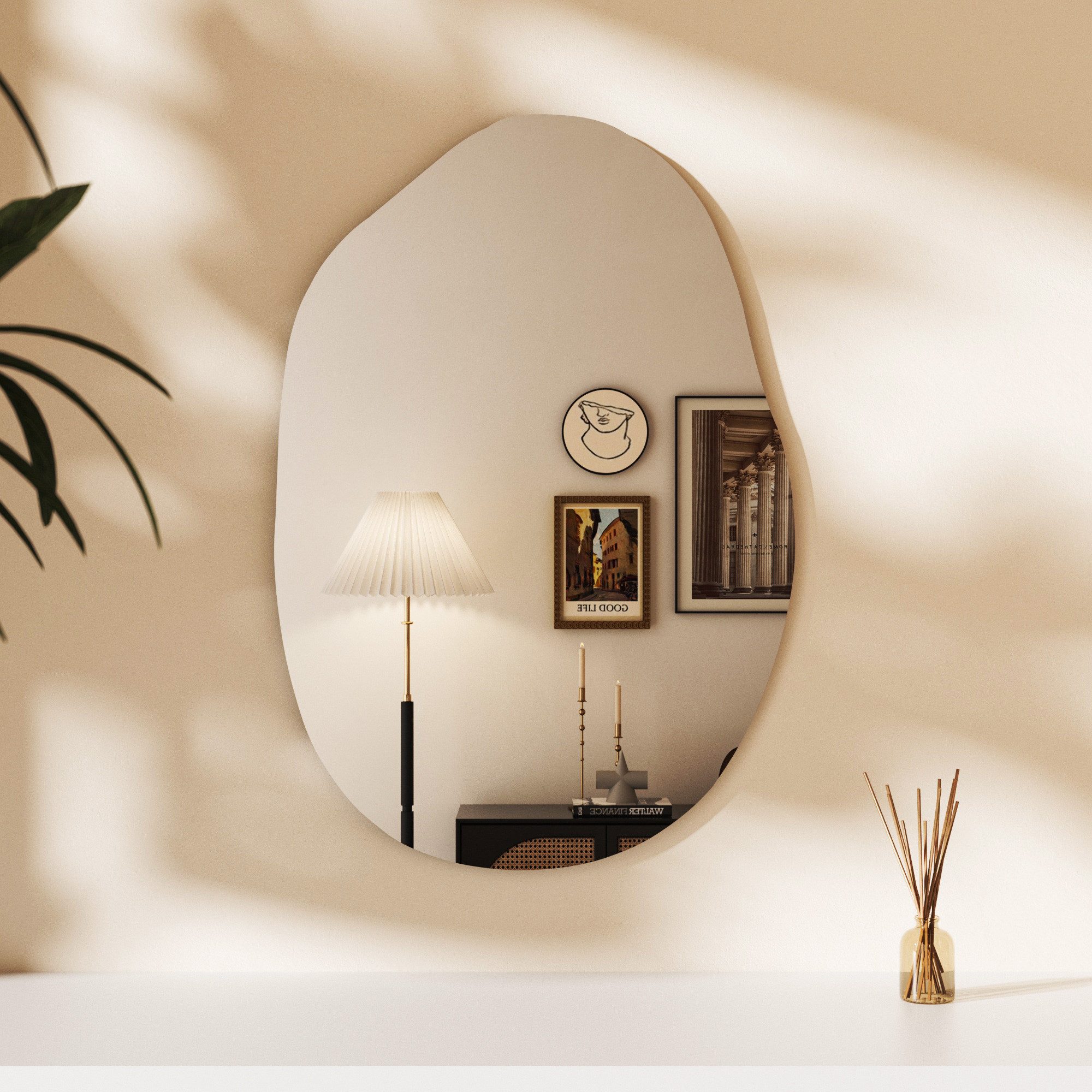 Hopibath Dekospiegel Wandspiegel Flur Design Schminkspiegel Asymmetrisch Sp günstig online kaufen