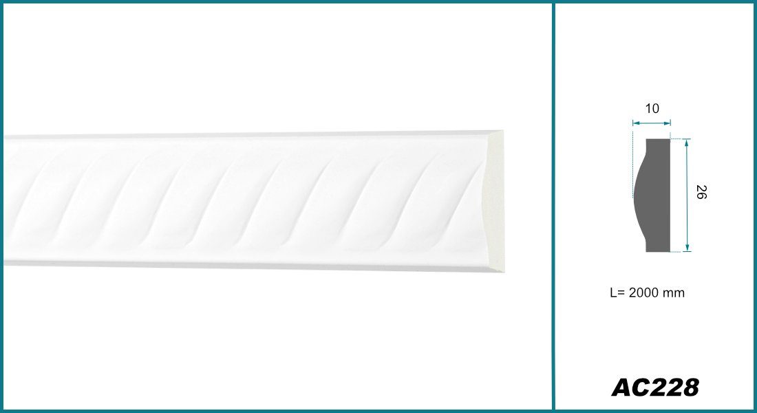 Hexim Perfect Stuckleiste AC 228, Flachprofile günstig online kaufen