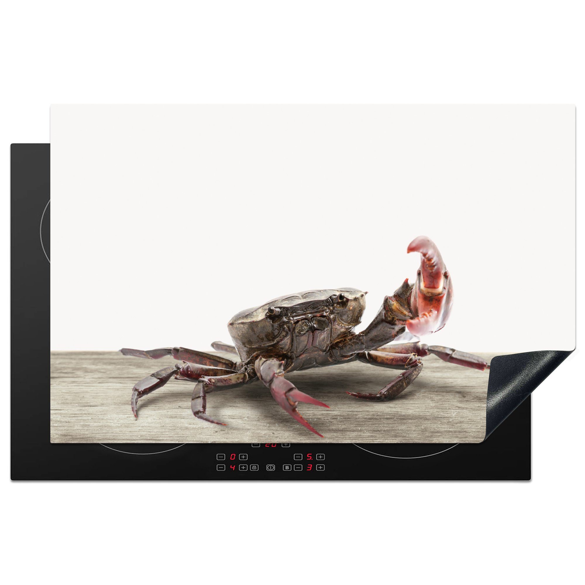 MuchoWow Herdblende-/Abdeckplatte Kinder - Krabbe - Meerestiere - Jungen - Mädchen - Kinder, Vinyl, (1 tlg), 81x52 cm, Ceranfeldabdeckung, Arbeitsplatte für küche
