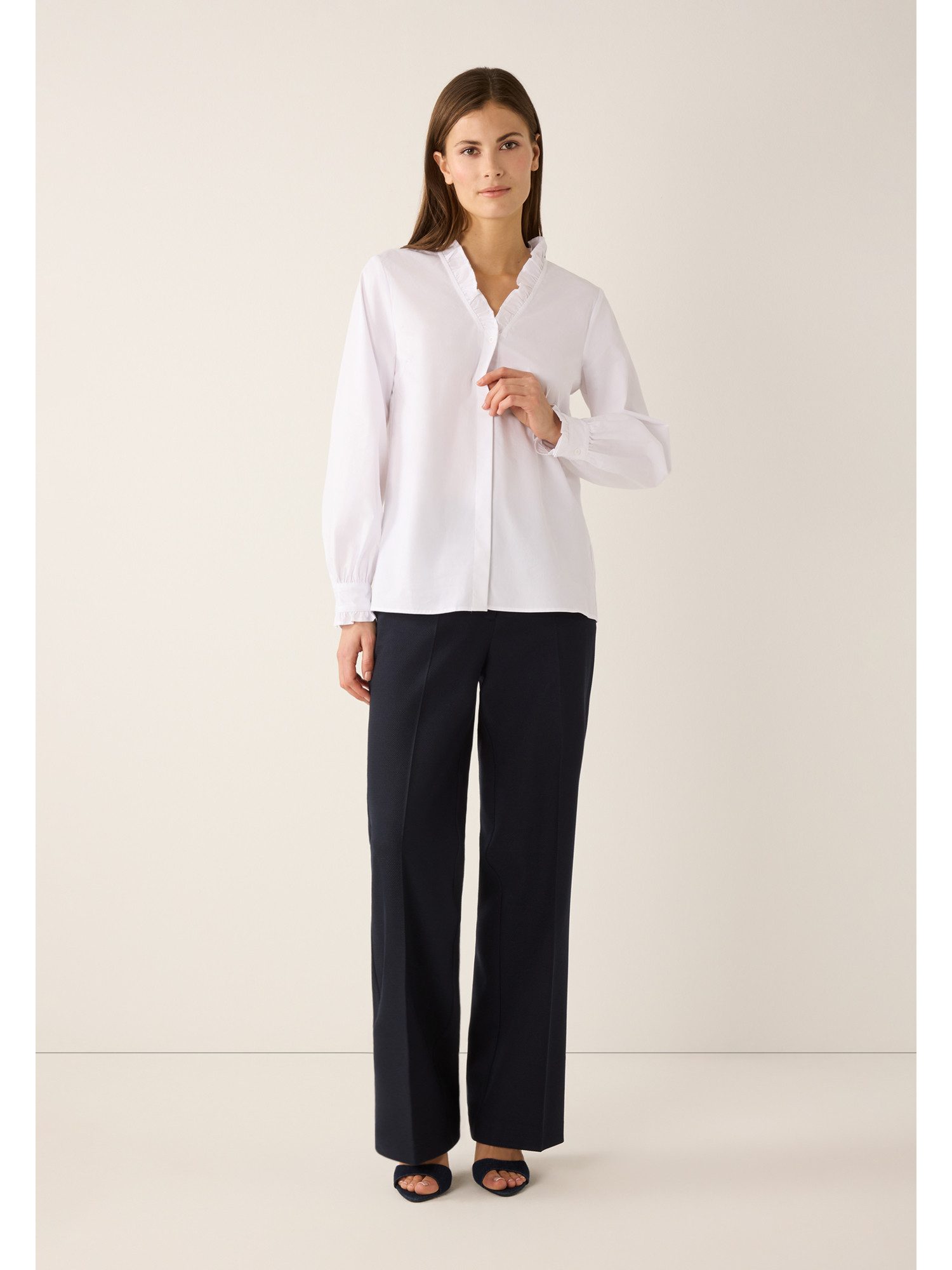 MORE&MORE Anzughose weite Anzughose mit Struktur günstig online kaufen