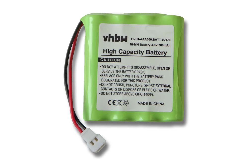 vhbw passend für Philips A1507, BC-EB4870 E2005, SBC 468, SBC 468/91, SBC Akku 700 mAh