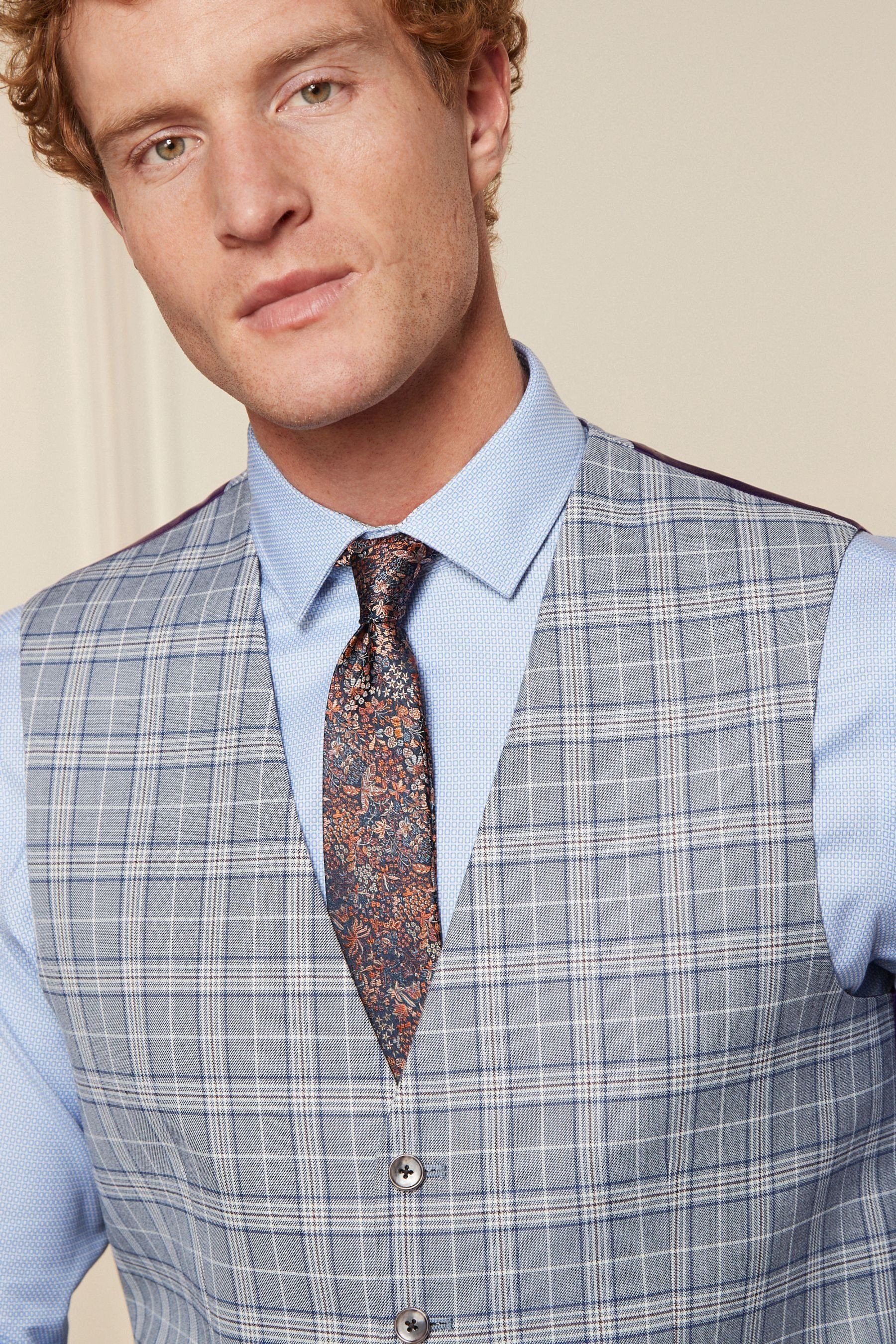 Next Anzugweste Chambray-Anzug: Weste (1-tlg)