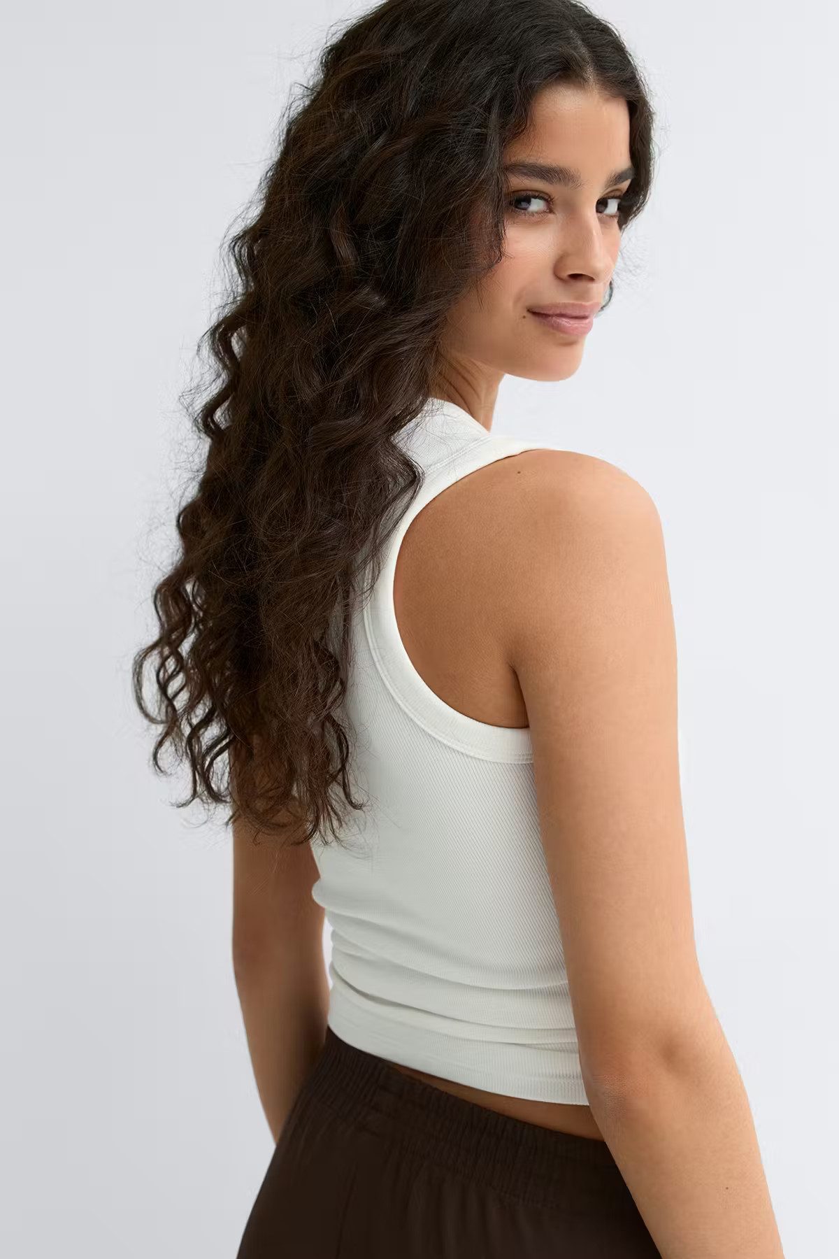 Gina Tricot Shirttop Tight v-neck rib tank - Geripptes Tanktop - Top Damen