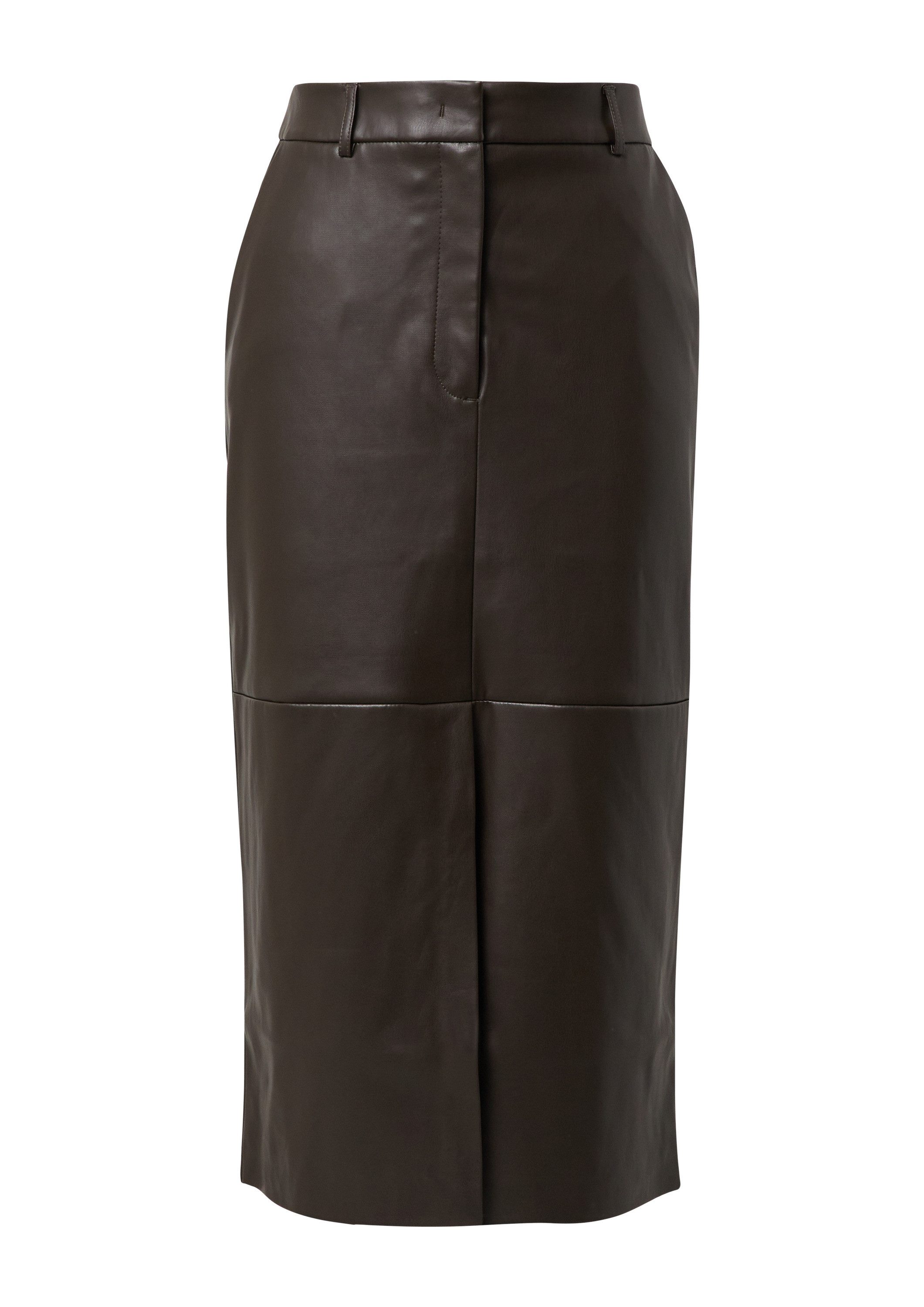 comma Midirock Rock Midi-Rock in Glattleder-Optik günstig online kaufen