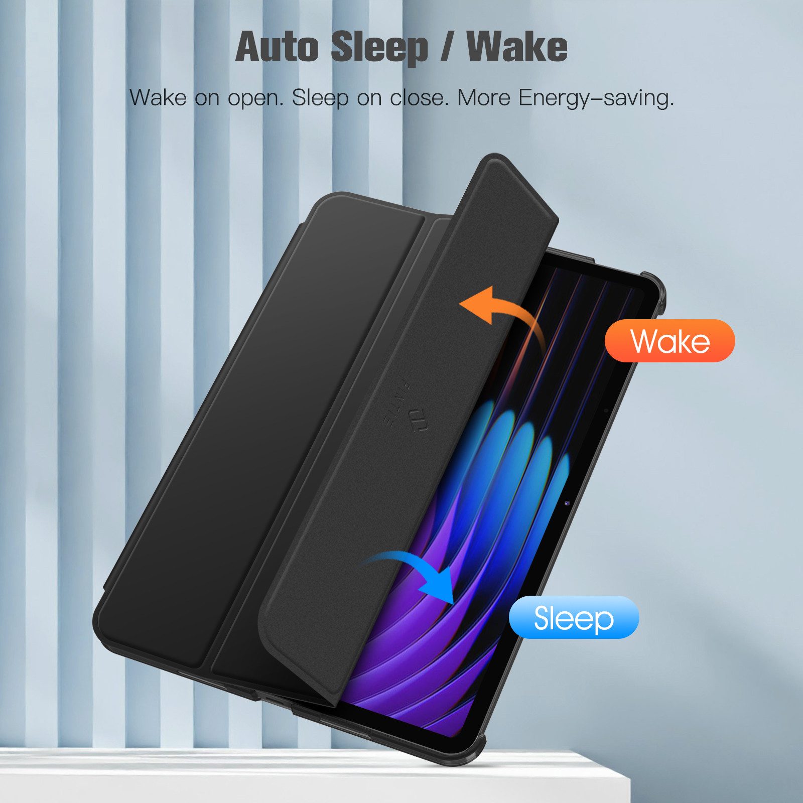 Fintie Tablet-Hülle für Xiaomi Pad 7 / Pad 7 Pro 11.2 Zoll 2024, Ultradünn Schutzhülle, mit Translucent Rückseite Cover mit Auto Schlaf/Wach Funktion