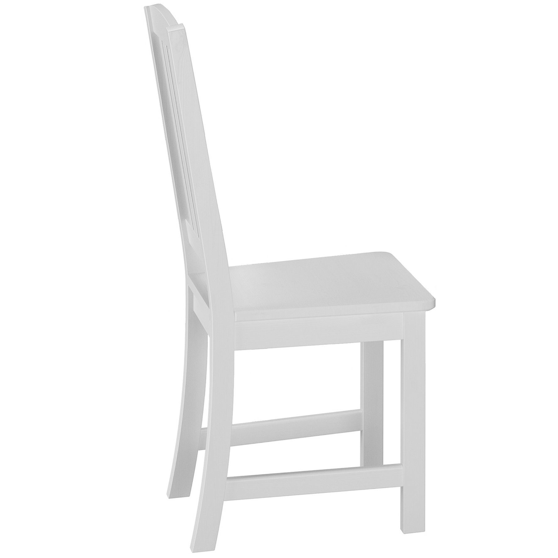 ERST-HOLZ Essgruppe Schöne und Massivholz Stühle 4 Kiefer waschweiß Tisch Essgruppe mit