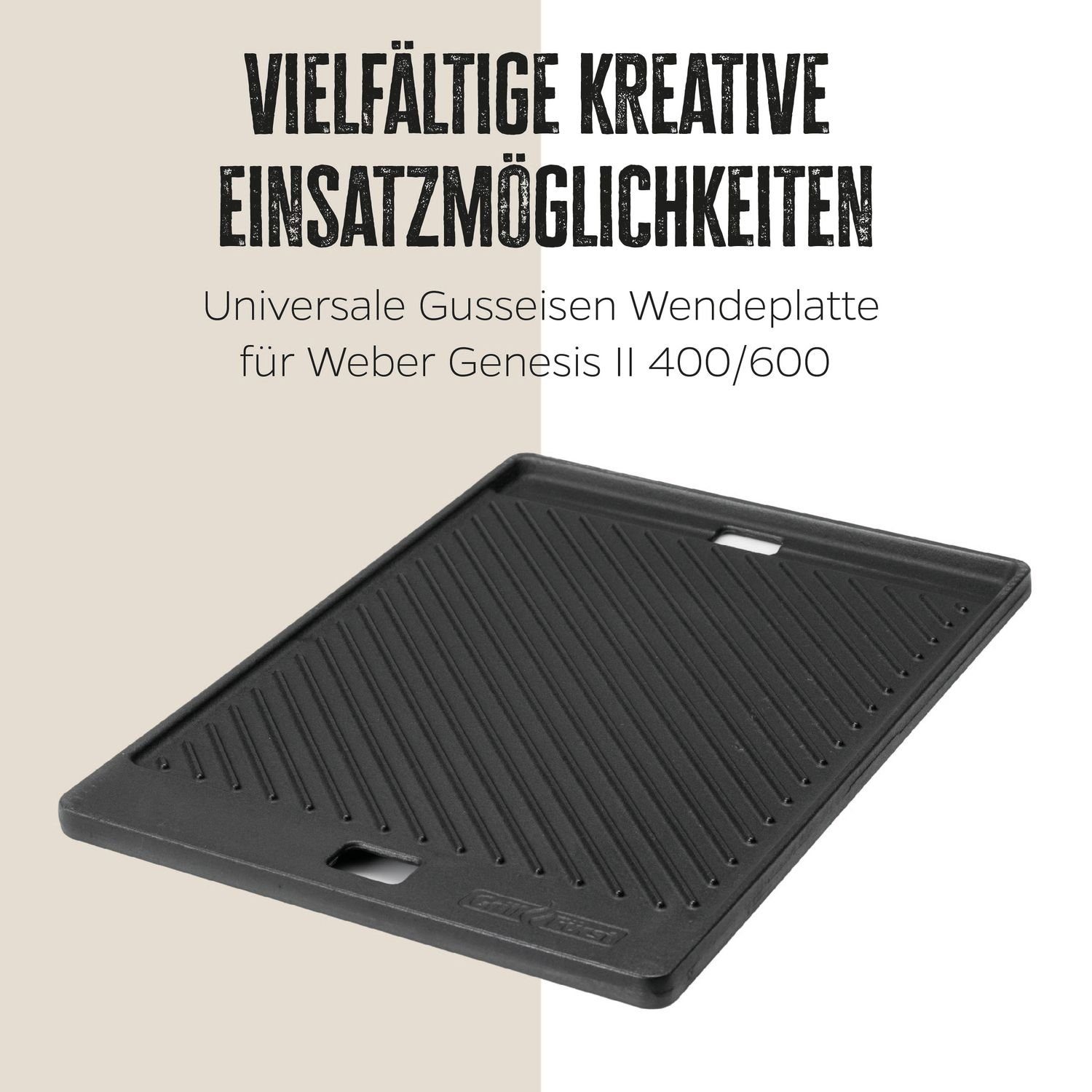 Grillfürst Grillplatte Grillfürst Grillplatte Gusseisen für Genesis II GS4 400 / 600 48 x 33,5 cm