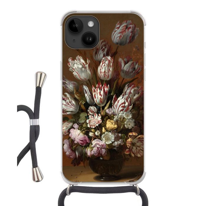 MuchoWow Handyhülle Stilleben mit Blumen - Gemälde von Hans Bollongier Handyhülle Telefonhülle Apple iPhone 14