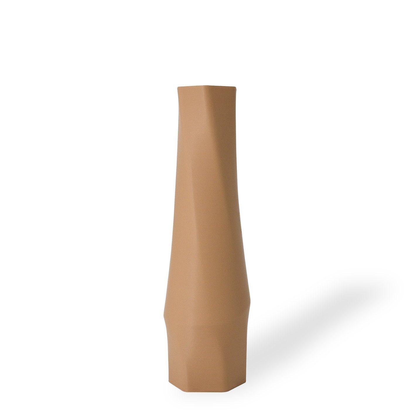 Decorations 1 innerhalb Wasserdicht; Materials - Struktur hexagon viele des Vasen, 100% Dekovase (Rillung) the vase Shapes (basic), Farben, - 3D 3D-Druck Vase), Leichte (Einzelmodell, Erdnussbraun