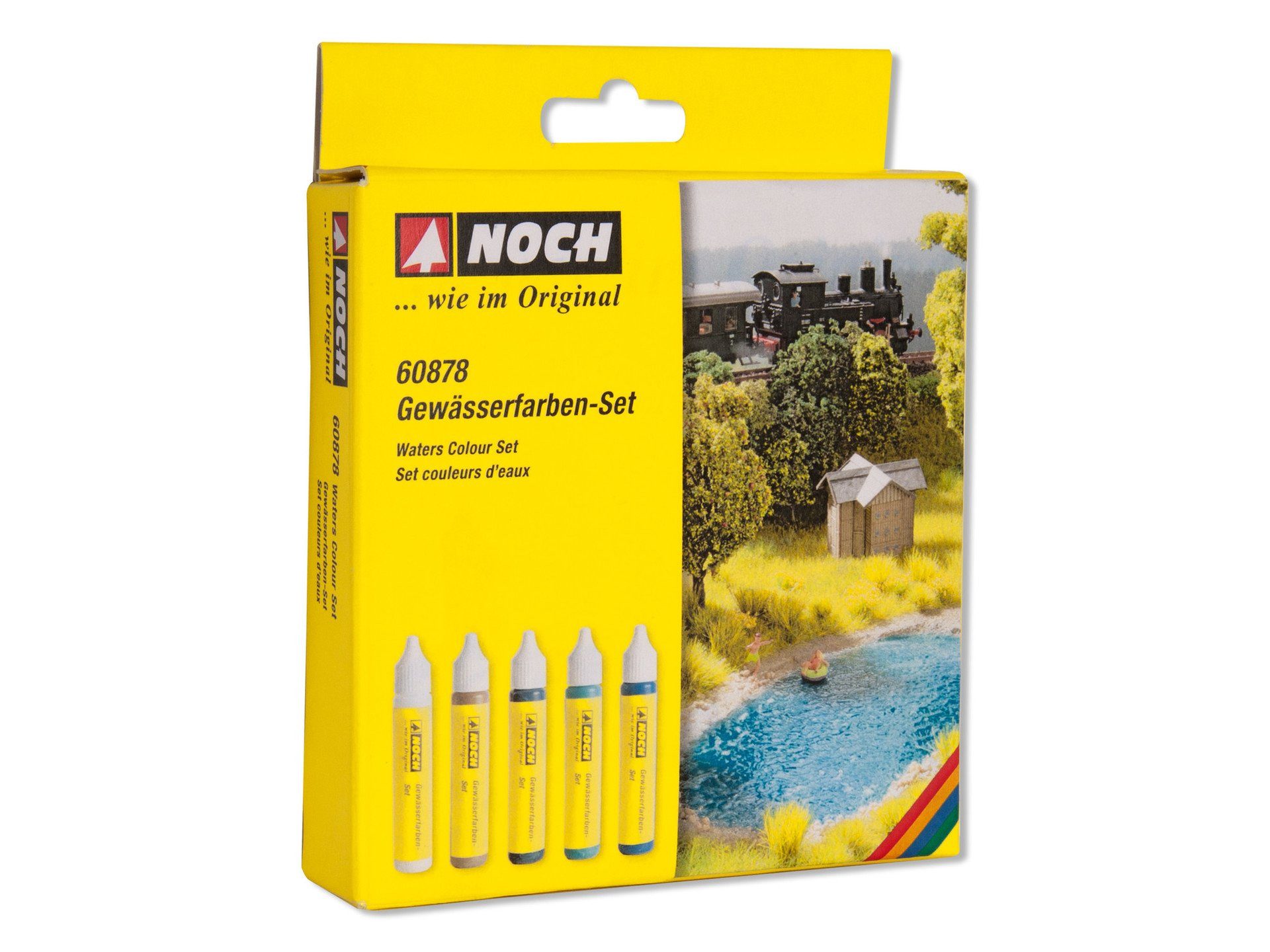 Modelleisenbahn-Spielunterlage Gewässerfarben-Set, 30 ml streichfertige Farbe, pe