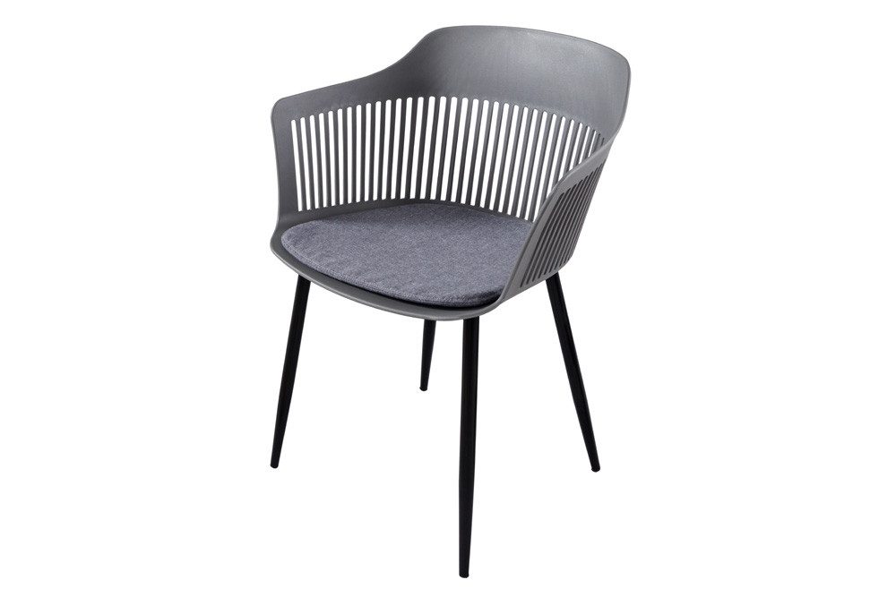 riess-ambiente Stuhl AIRE grau (Einzelartikel, 1 St), Esszimmer · Kunststoff · Metall · Outdoor · Balkon