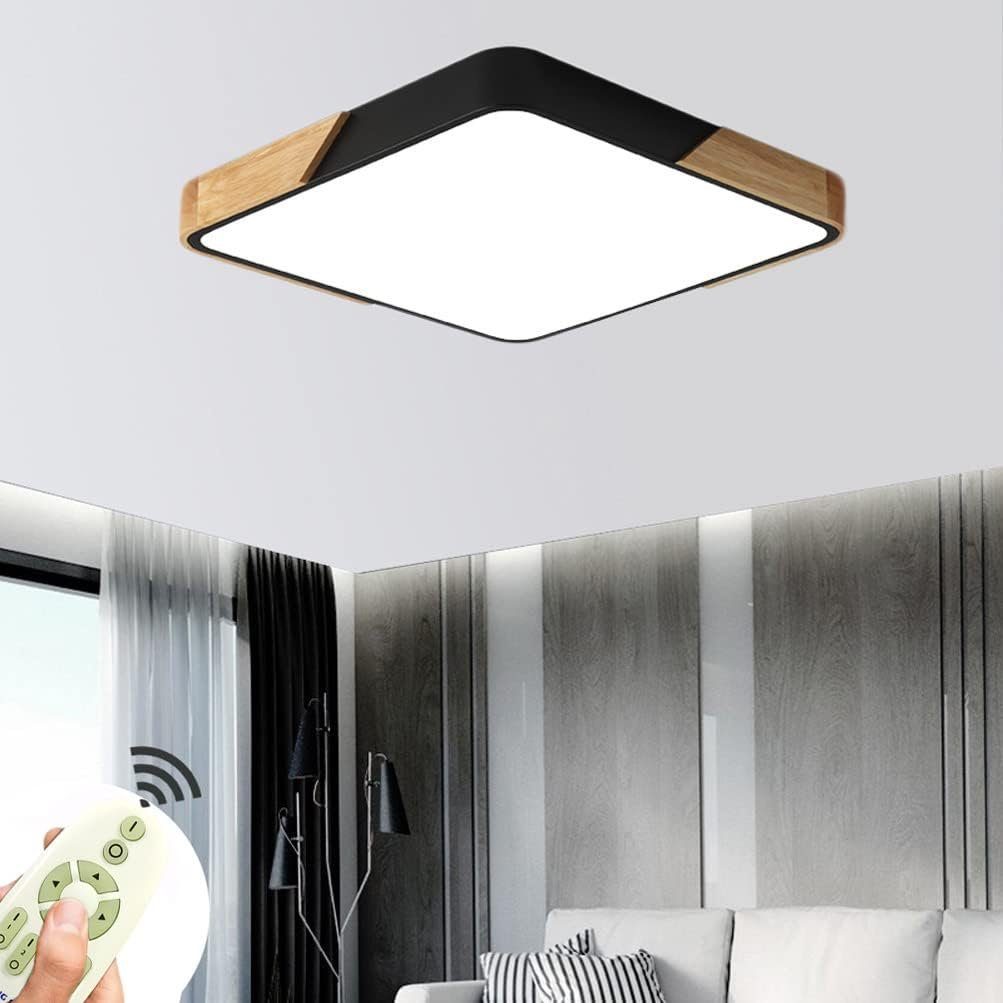 LED Deckenlampe mit DOPWii Design,Schwarz,36W,Dimmbar Fernbedienung,Modernes Deckenleuchte