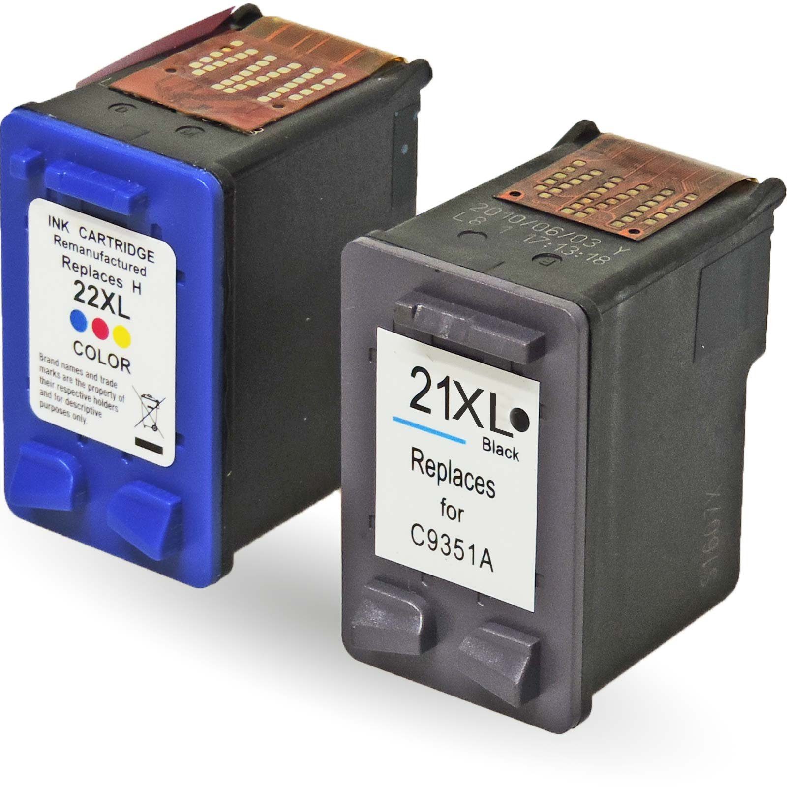 Tonerkartusche Kompatibel HP 21XL, 22XL 2er Set alle Farben, (Set), 3180
