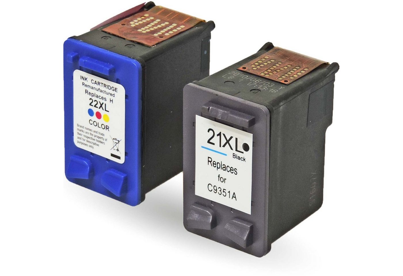 Tonerkartusche Kompatibel HP 21XL, 22XL 2er Set alle Farben, (Set), 3180