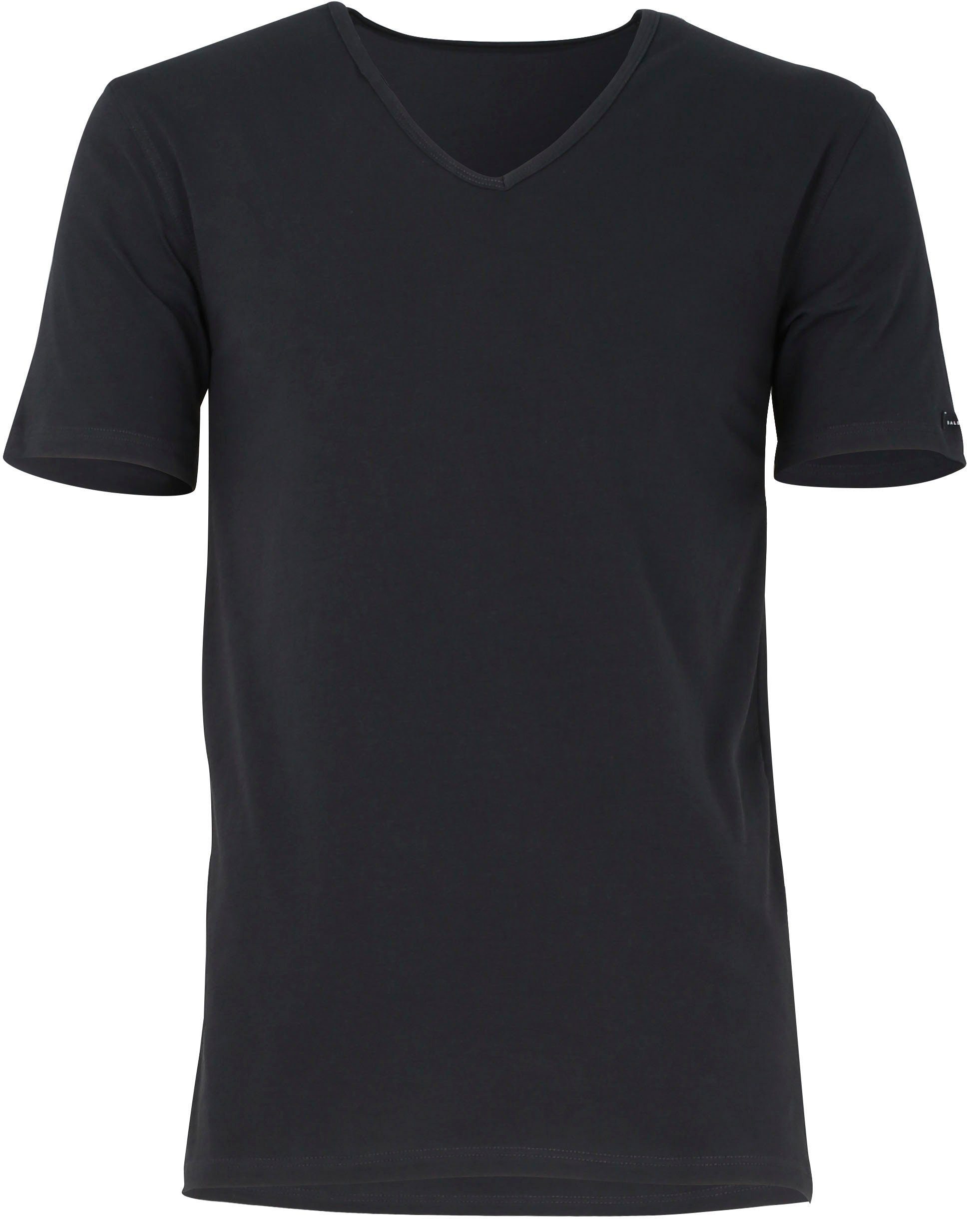 BALDESSARINI Unterhemd 1/2, schwarz-dunkel-uni V-Aussc Shirt