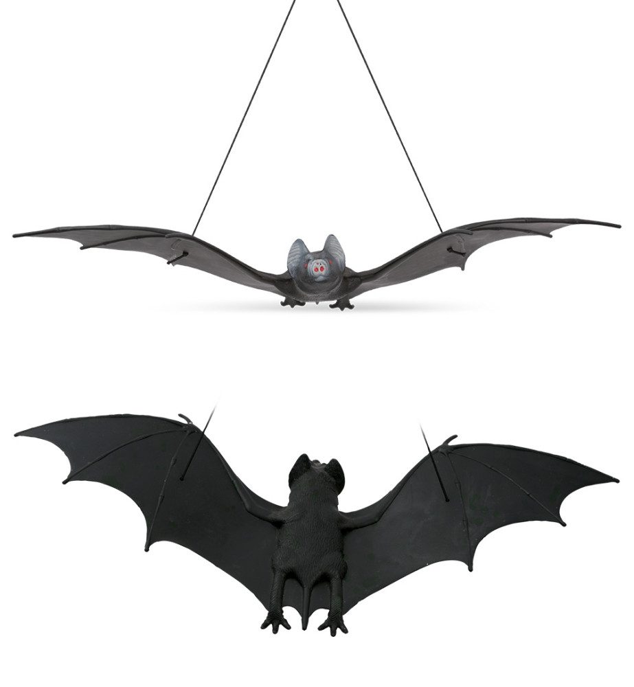 Fries Dekohänger XXL Halloween Fledermaus Hänger 34 cm Breit mit Aufhänger Karneval, 34 cm Breit