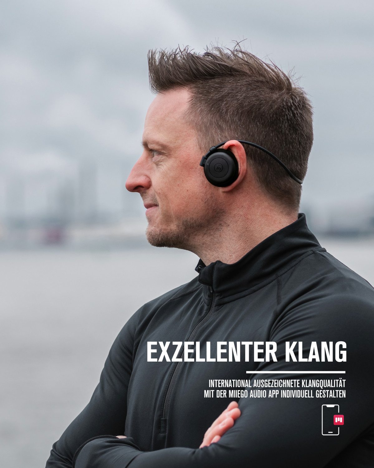 MIIEGO AL4 FREEDOM Sport-Kopfhörer (Siri, Google Assistant, Bluetooth, IPX6 wasserfest)