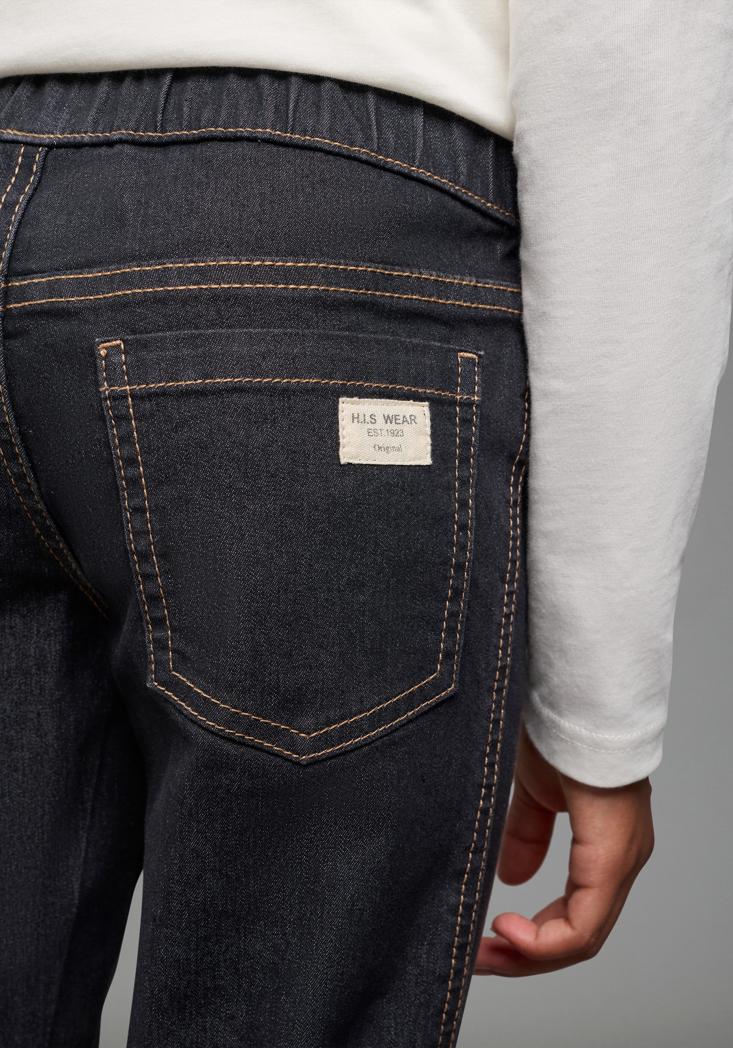 H.I.S Jeansjeggings Jeggings mit leicht ausgestelltem Bein eng anliegende Passform, innenliegender Gummizug am Bund