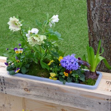 GREENLIFE® Blumenkasten GreenLife Blumenkasten / Kräuterbox 3 Stück, terrabraun, komplett (3er Set), integrierter Zwischenboden