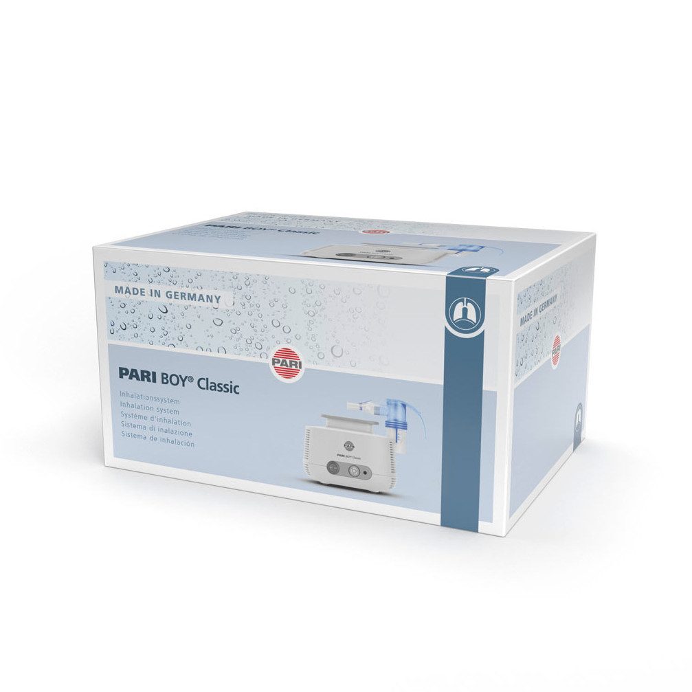 DocMed Inhalationsgerät PARI BOY Classic (Typ 130) Inhalationsgerät, Therapie-Set 4-tlg., Schnelle Inhalationszeiten, Schnelle Inhalationszeiten, Effiziente Medikamentenabgabe
