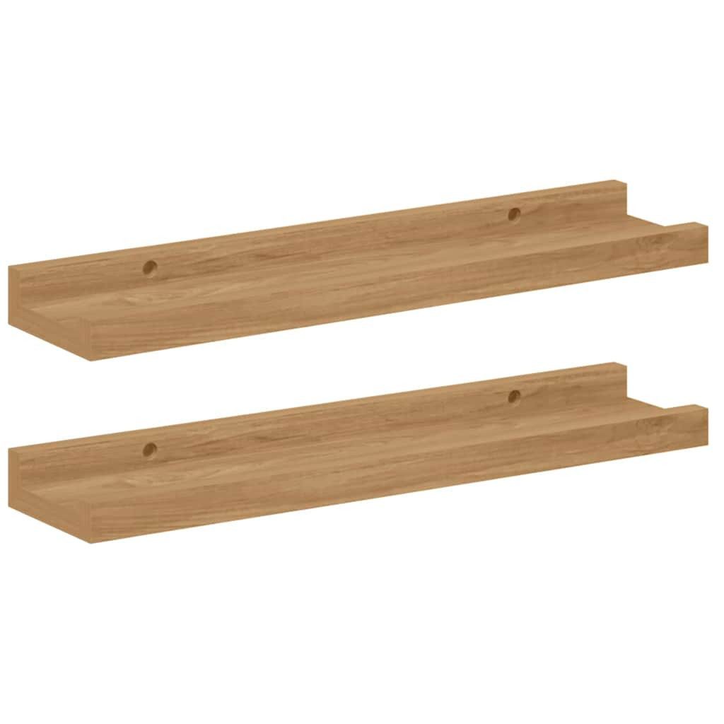 vidaXL Regal Wandregale mit Regal 2 pcs Braun 40 x 9 x 3 cm Holzwerkstoff, günstig online kaufen