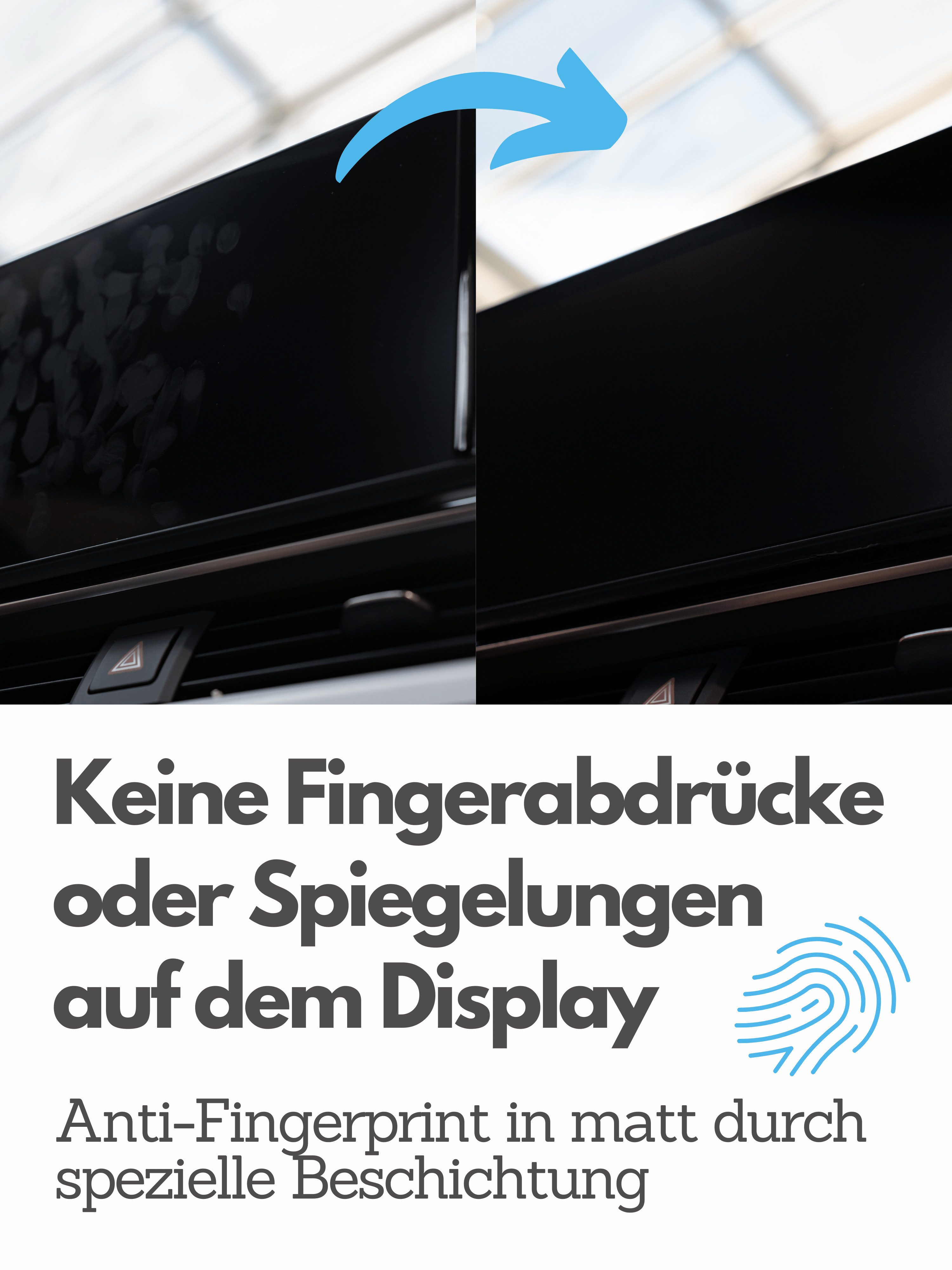 DISSKIN Displayschutzfolie DISSKIN Displayschutzfolie für Audi A5 /S5 / RS5 ab 01/2020 MATT für Audi A5 / S5 / RS5 ab 01/2020, 1 Stück, Anti-Fingerabdruck