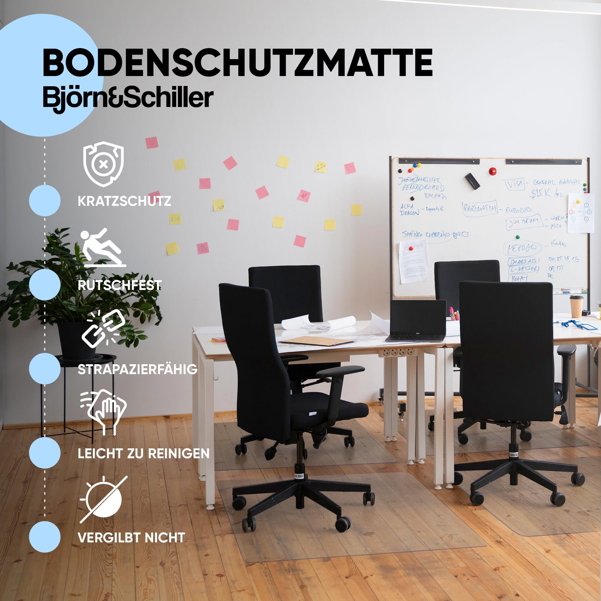 Björn&Schiller Bodenschutzmatte Bodenmatte Kratzschutz, Bürostuhlunterlage, günstig online kaufen