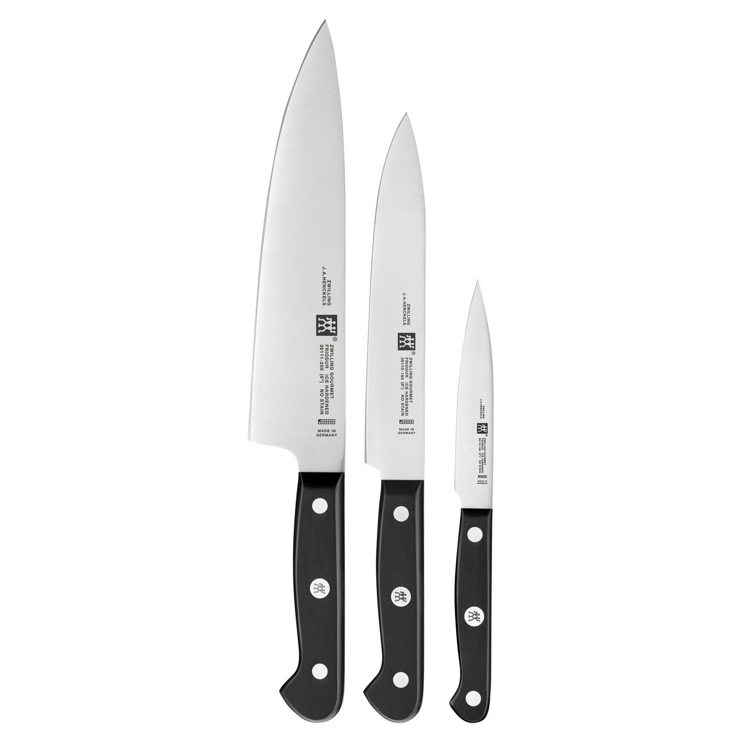 Zwilling Messer-Set Messerset 3-tlg. GOURMET, Schwarz