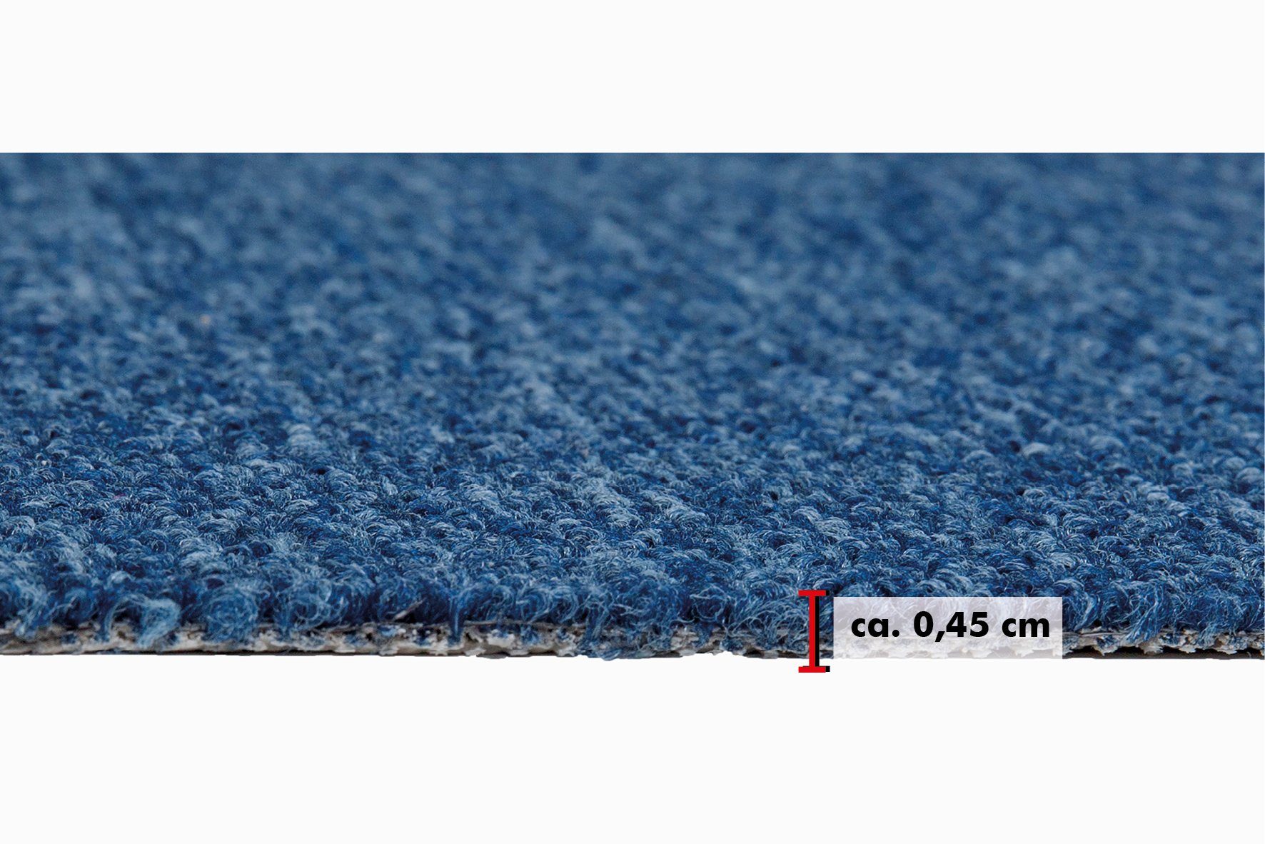 Teppichboden, Andiamo, Höhe: 4.5 strapazierfähig robust, mm, pflegeleicht, Blau