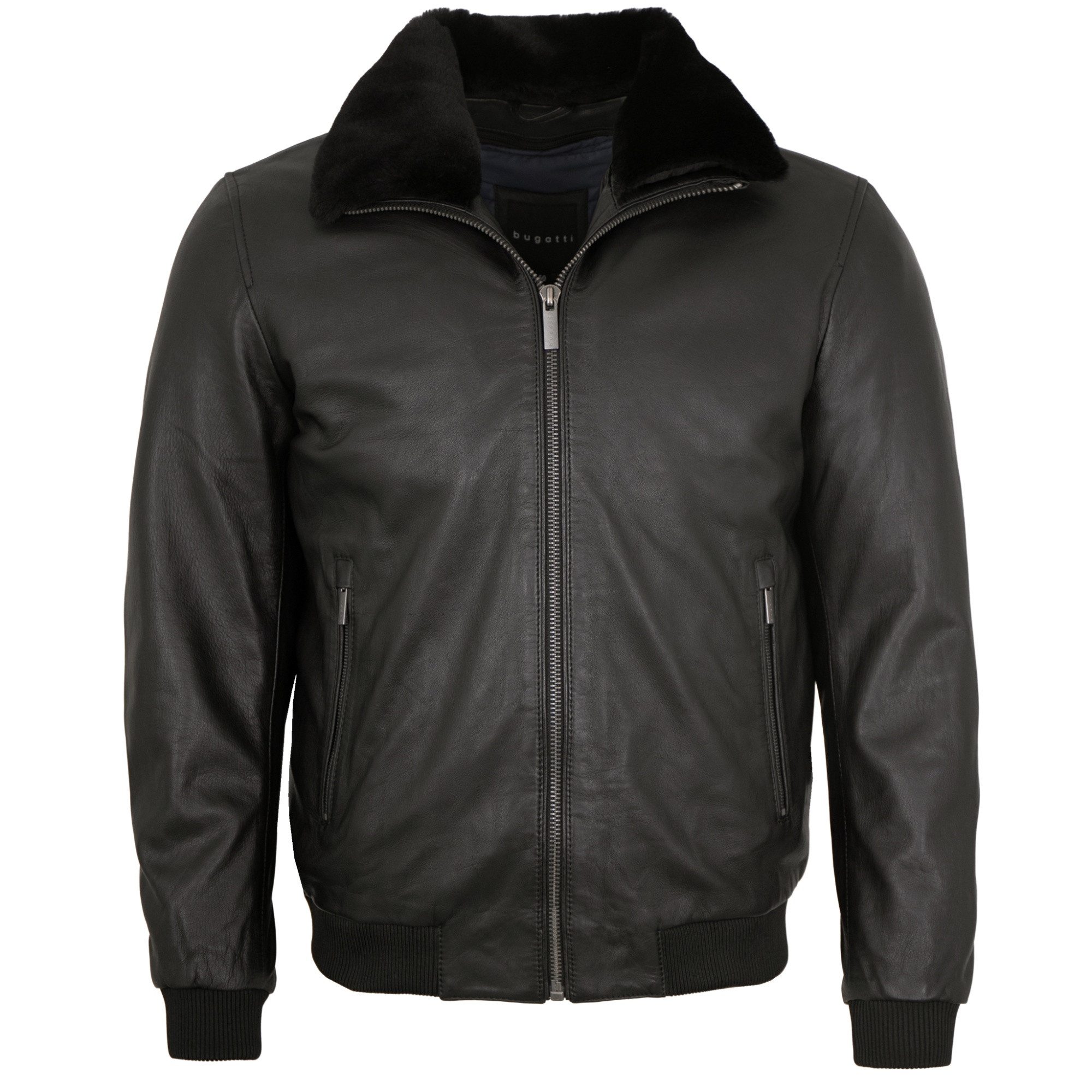 bugatti Lederjacke BUG HW25-No 5 Bugatti - Herren Lederjacke Weste Fellkrag günstig online kaufen