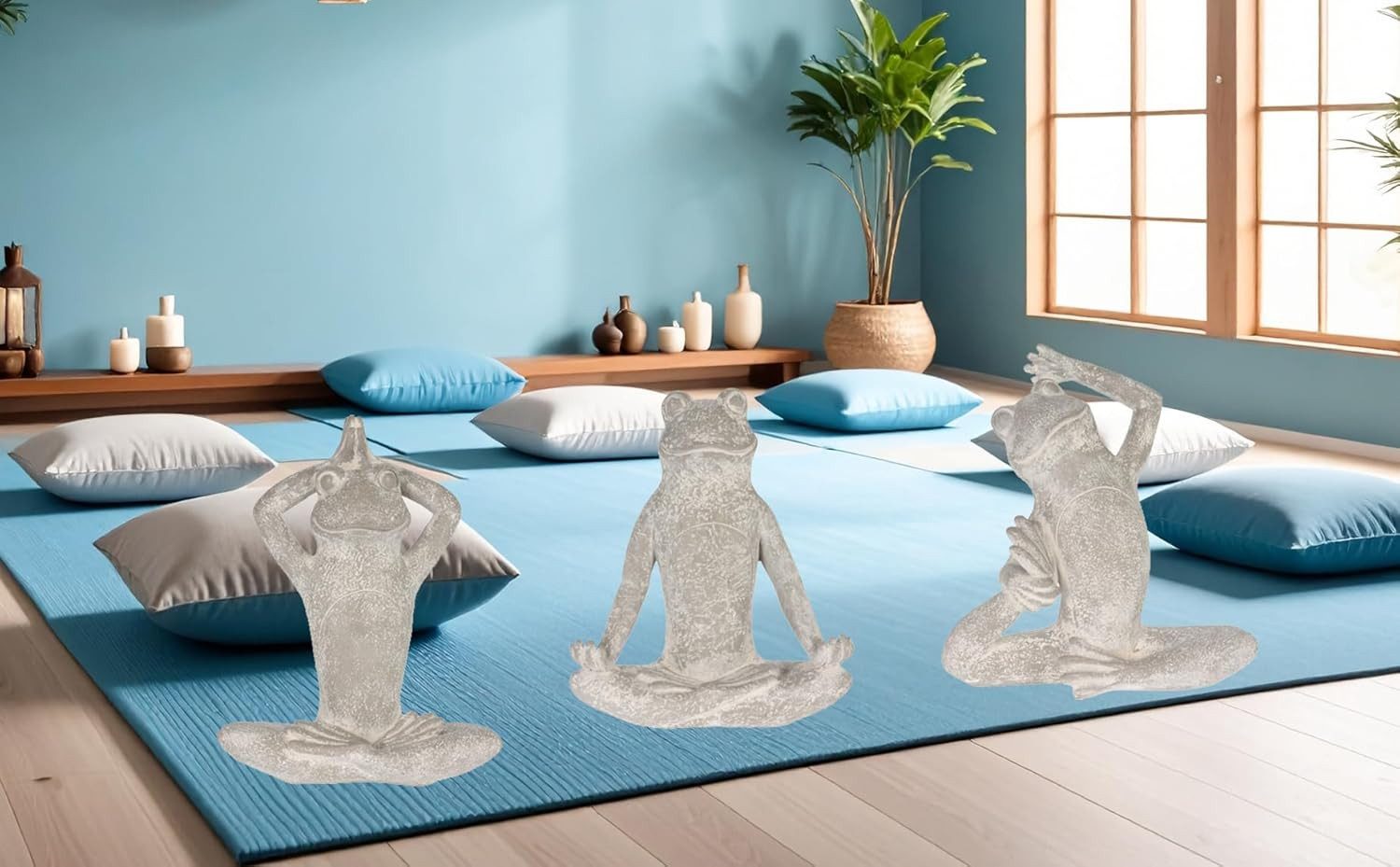 mucHome Dekofigur XL Yoga Frosch Dekofigur, günstig online kaufen