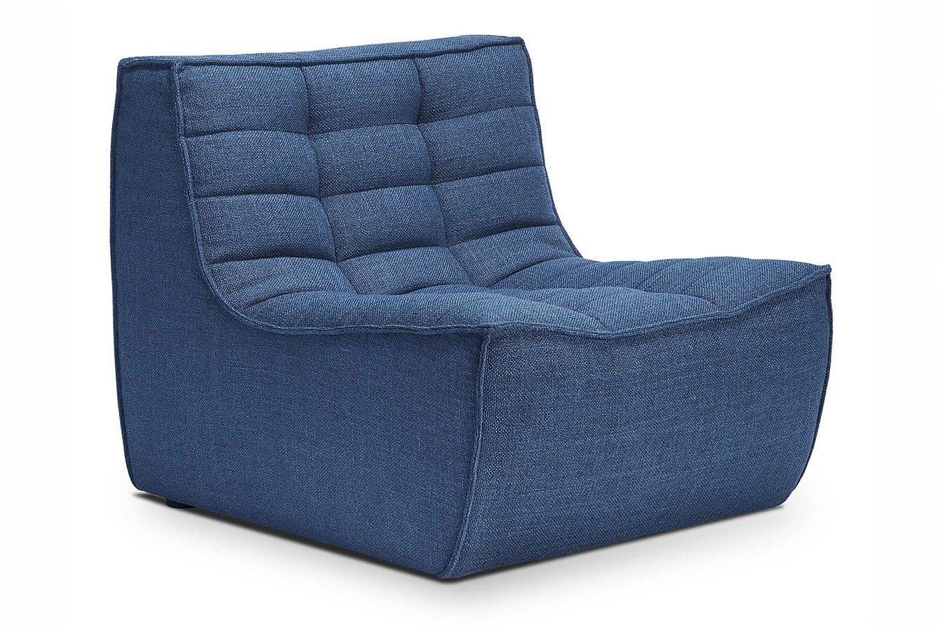Ethnicraft Big-Sofa Sofaelement N701 Einsitzer blau