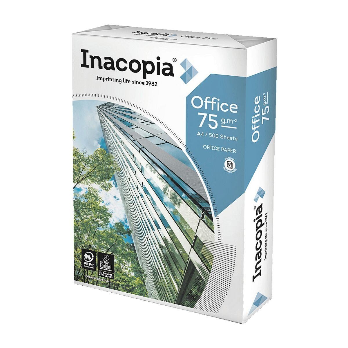 INACOPIA Druckerpapier Office, Format DIN A4, 75 g/m², 161 CIE, 500 Blatt
