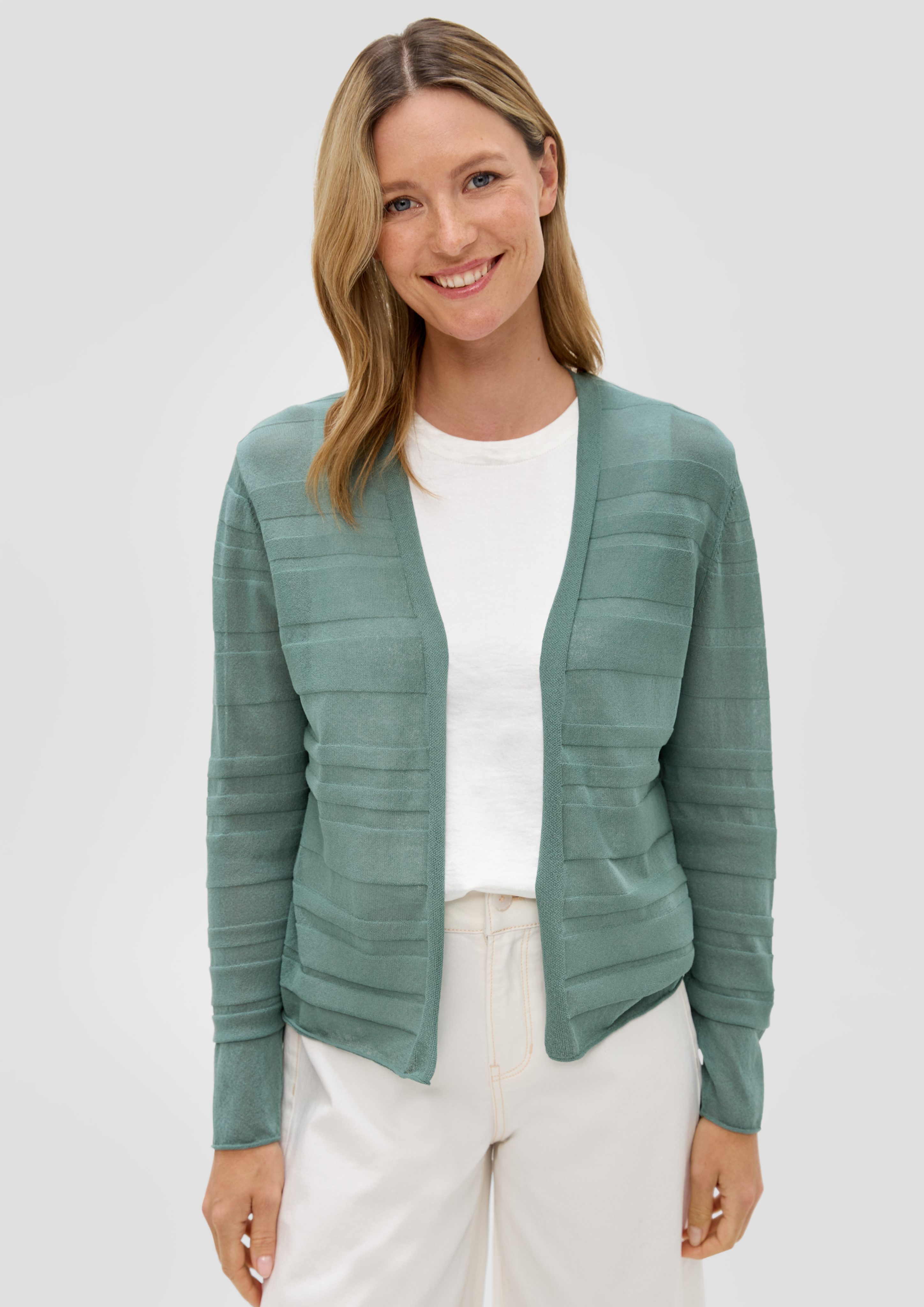 s.Oliver Strickjacke Cardigan mit Musterstruktur