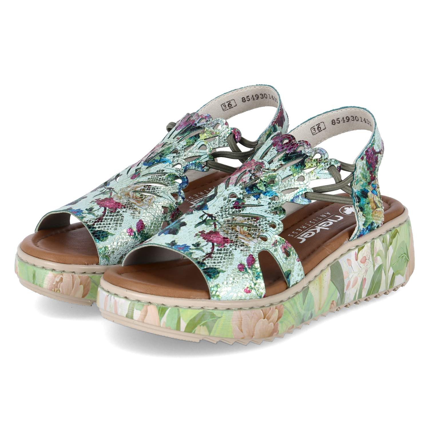 Rieker Rieker V1784-90 Damen Synthetik green Sandalette