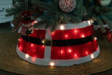 Myflair Möbel & Accessoires Christbaumständer Weihnachtsdeko rot, Christbaumschmuck (1-tlg), Verkeidung, mit warmweißen LED's