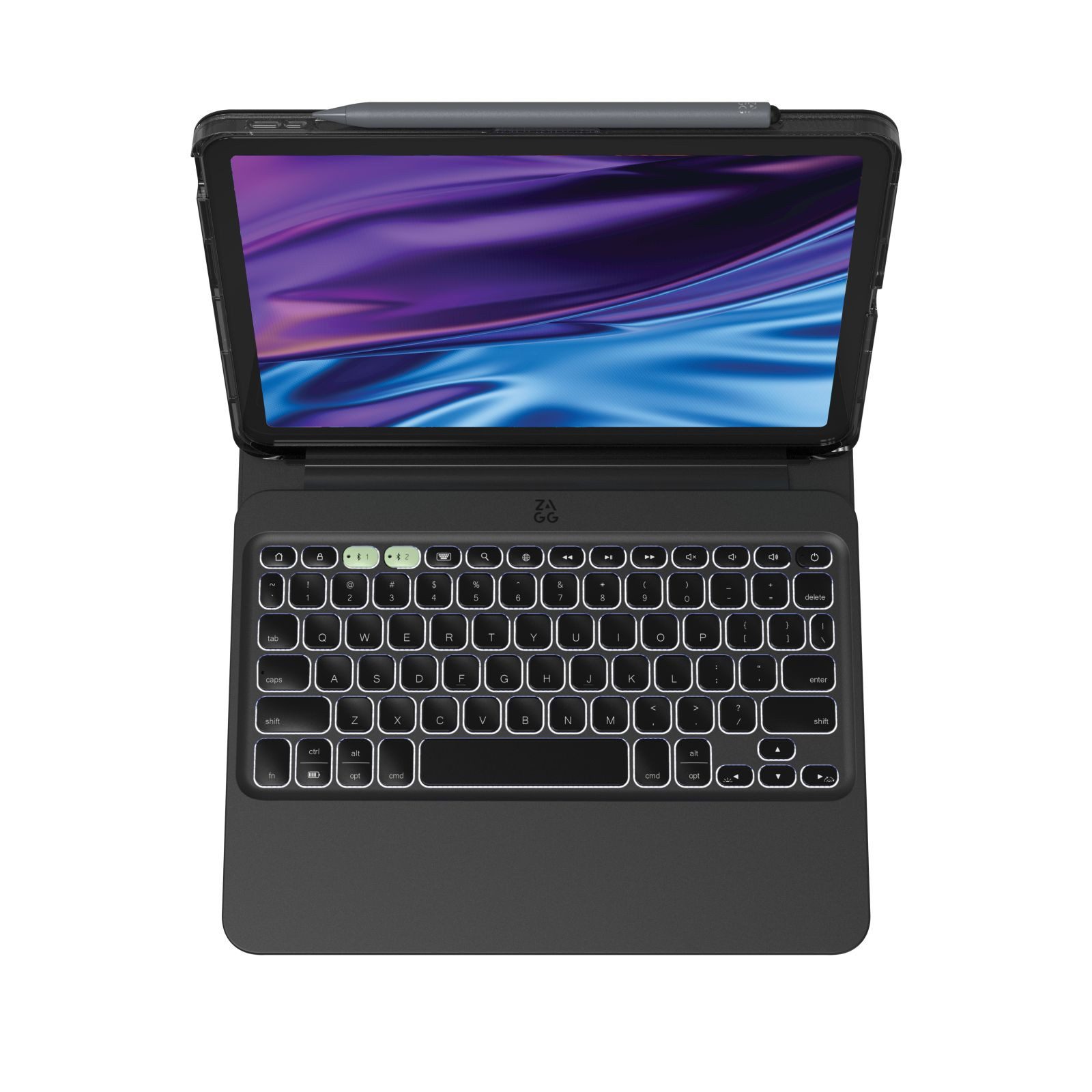 ZAGG Pro Keys 2 - Tastatur und Foliohülle (Smart Folio-Abdeckung) Tastatur