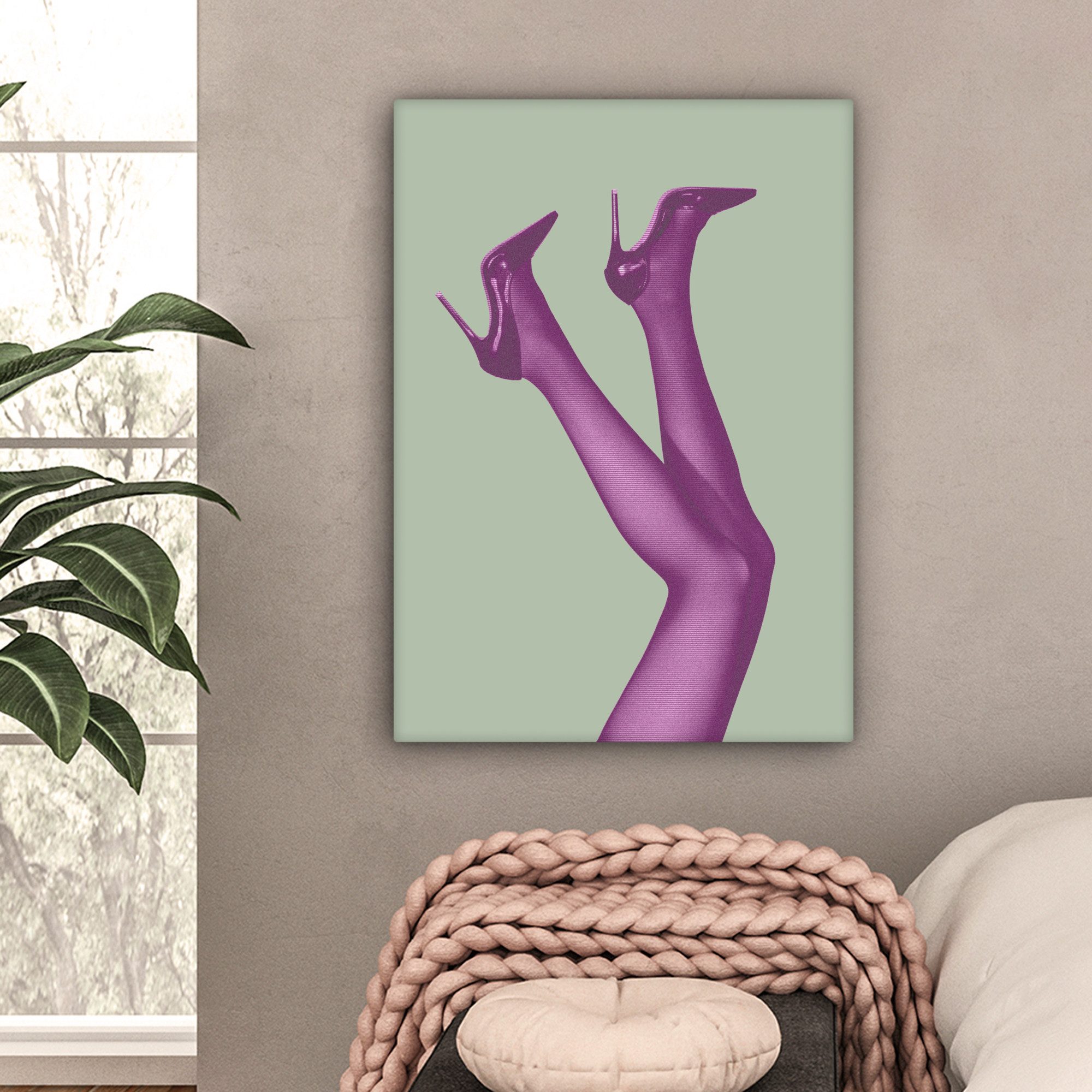 OneMillionCanvasses® Leinwandbild Beine - Fersen - günstig online kaufen