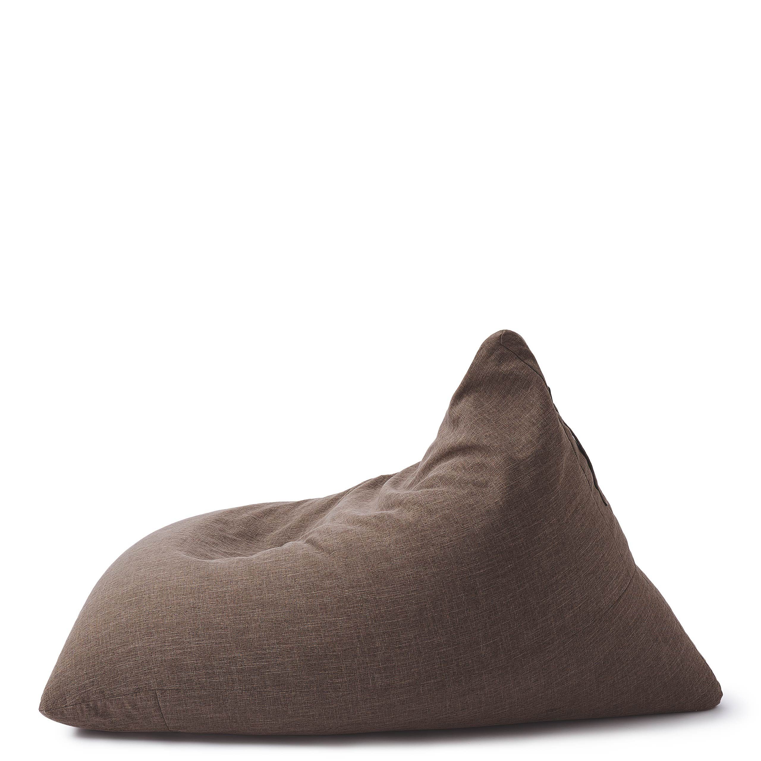 Triangle Gaming, Bag 370L150x100x100cm Lumaland Sitzsack - Braun Lounge Bodenkissen Interior Bean Line