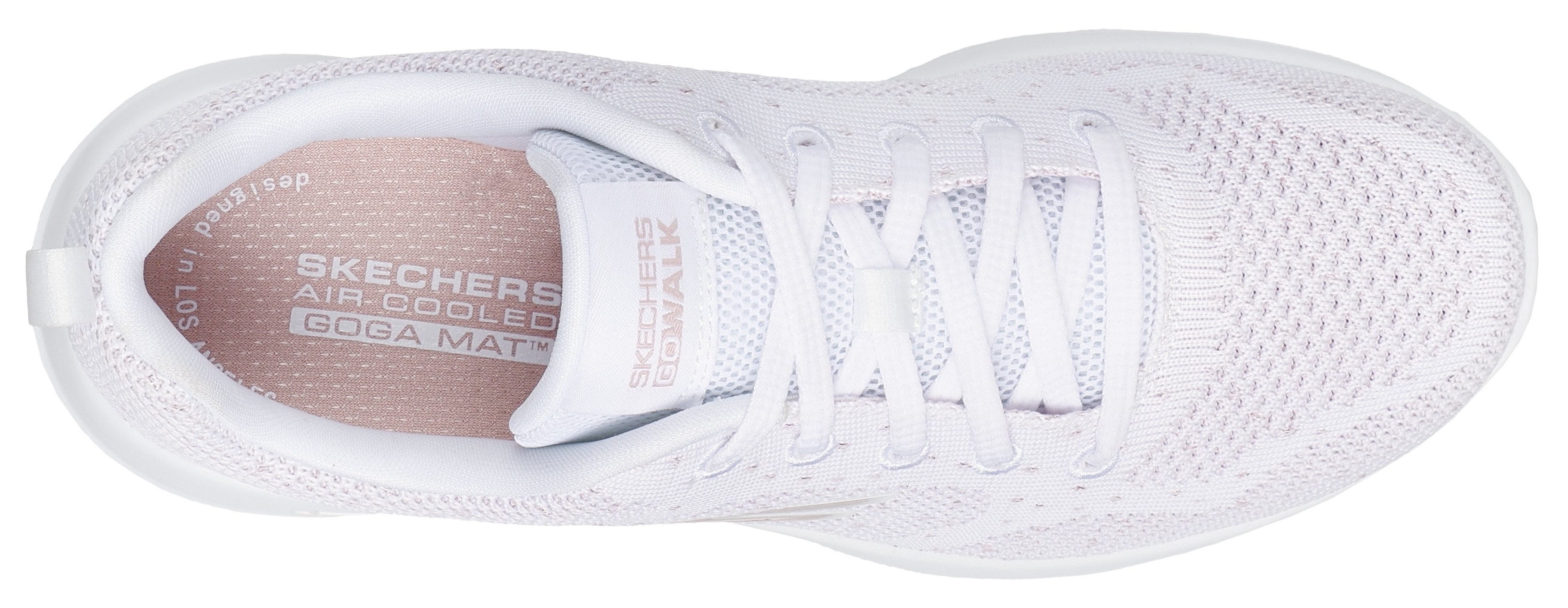 Skechers GO WALK JOY-VIOLET Sneaker, Trainingsschuh, Schnürschuh mit Goga Mat Technologie