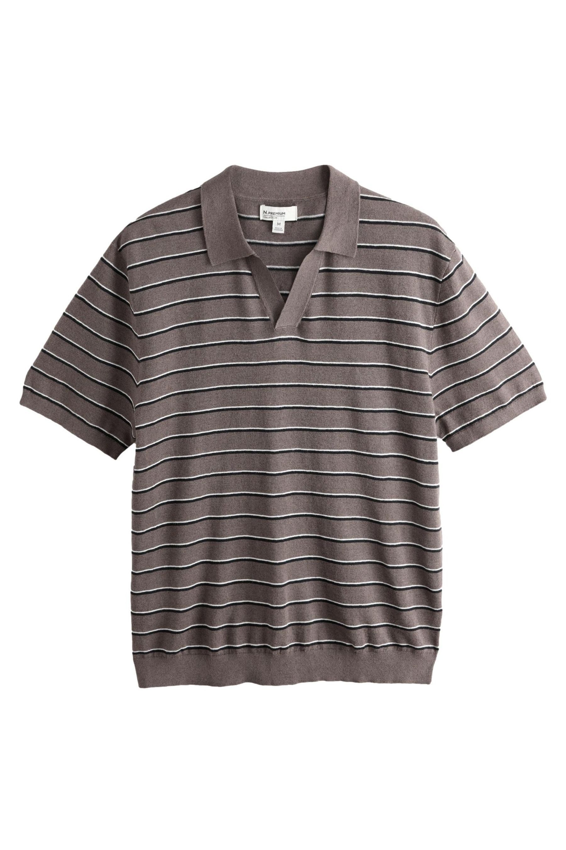 Next Poloshirt N. Premium Trophy-Poloshirt aus Strick mit Leinen (1-tlg)