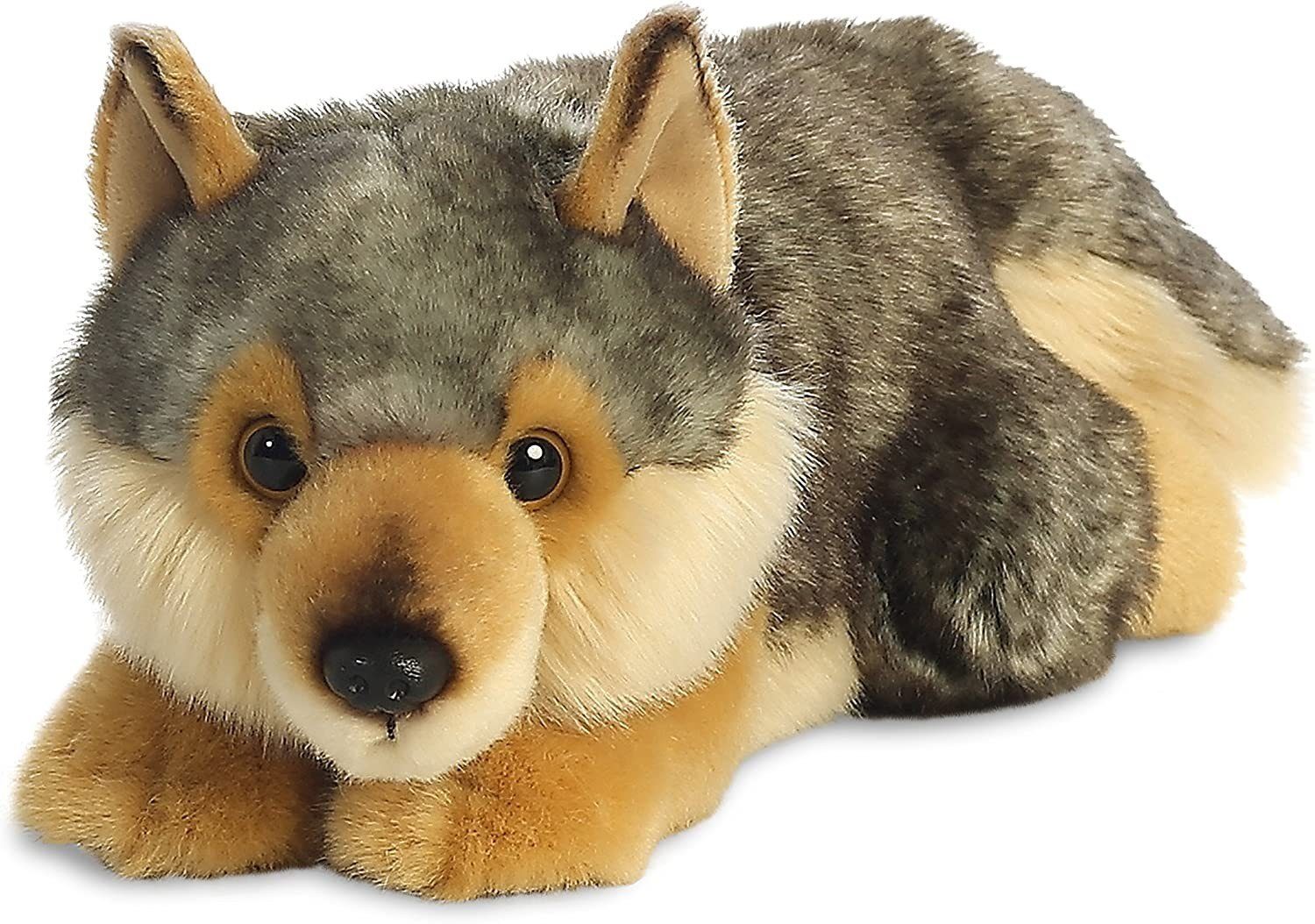 Aurora Plüschfigur Aurora 26264 - MiYoni Wolf Lying, liegend, Plüschtier, 28 cm