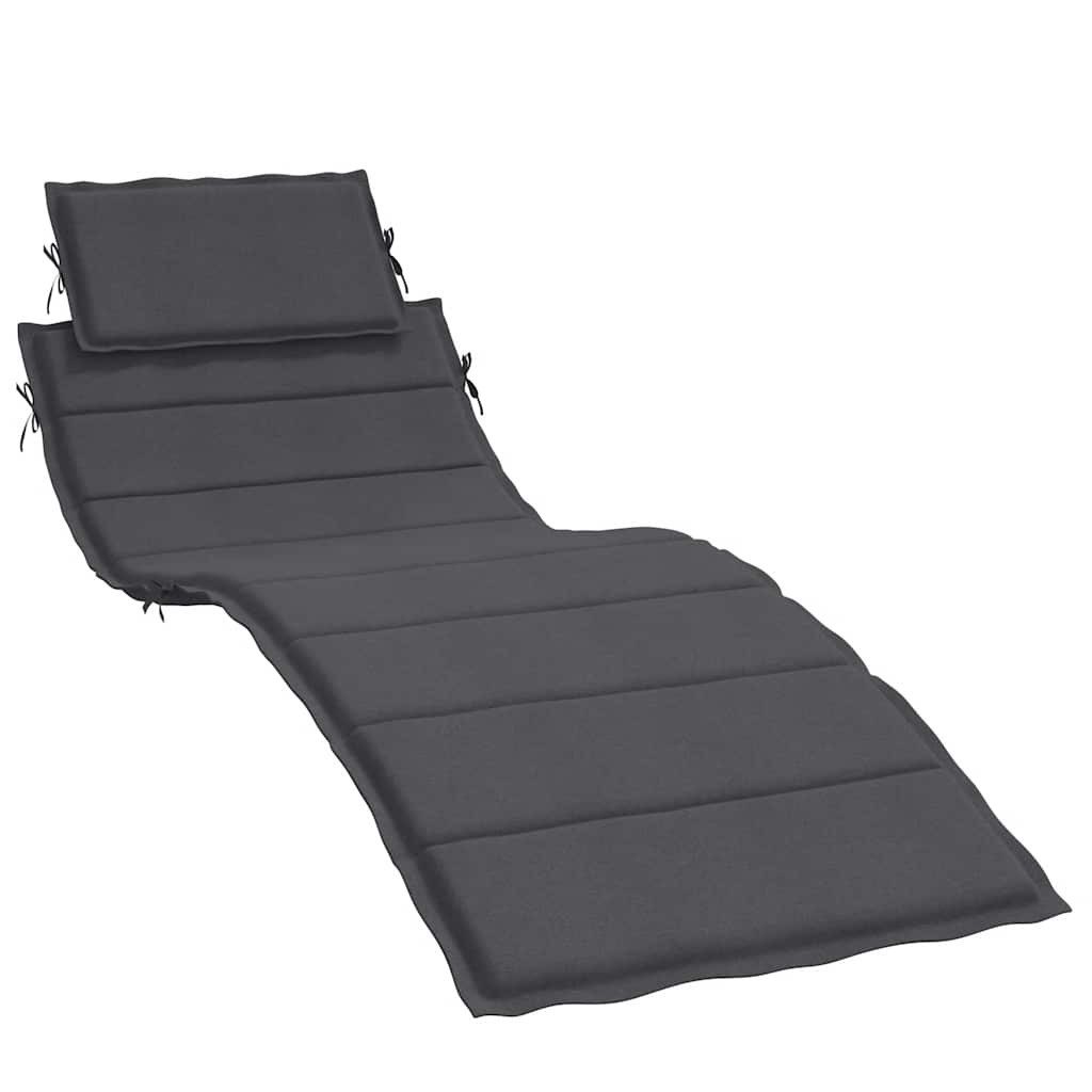 vidaXL Sitzauflage Sonnenliegen-Auflage Melange Anthrazit 186x58x4 cm Stoff, (1 St)
