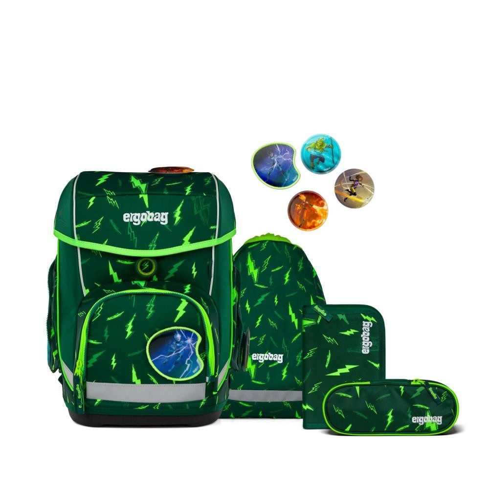 ergobag Schulranzen Cubo (5tlg., inkl. Sportbeutel, Federmäppchen, Schlampermäppchen und Kletties)