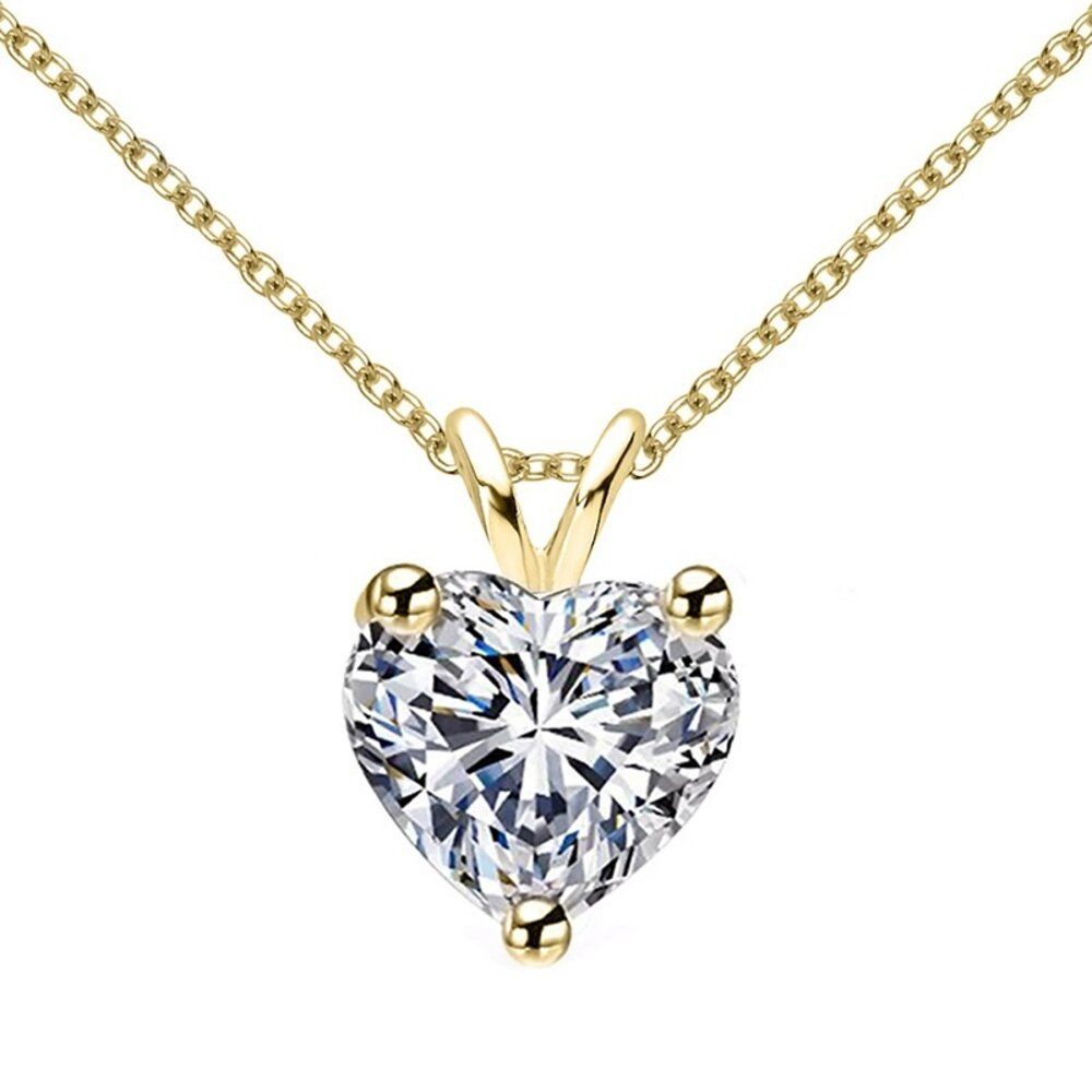 ROUGEMONT Silberkette Exquisite Herz Moissanit Halskette günstig online kaufen