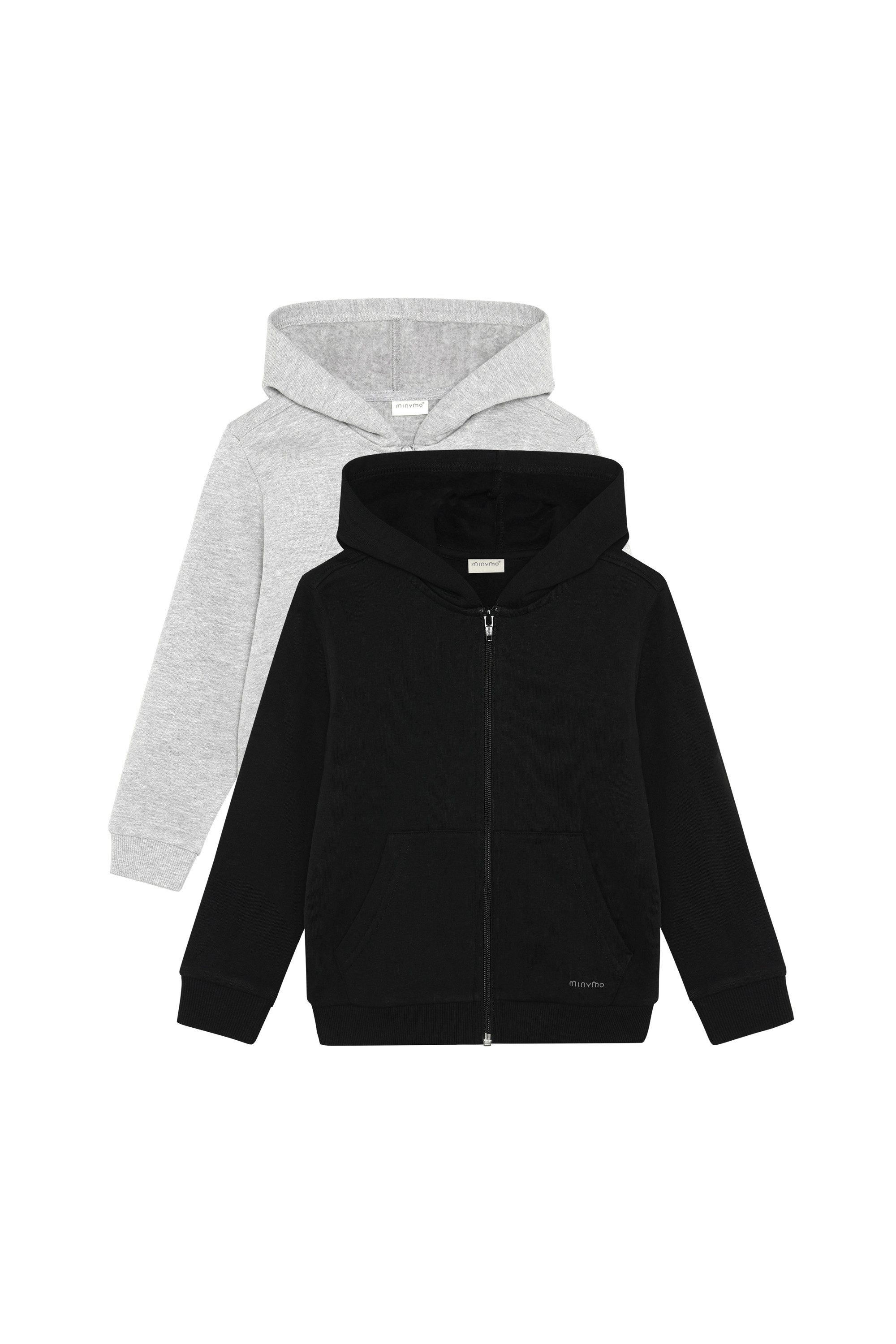 Minymo Sweatjacke MISweat Jacket (2er-Pack) Basic Gemütliche Sweatjacken mit kapuze