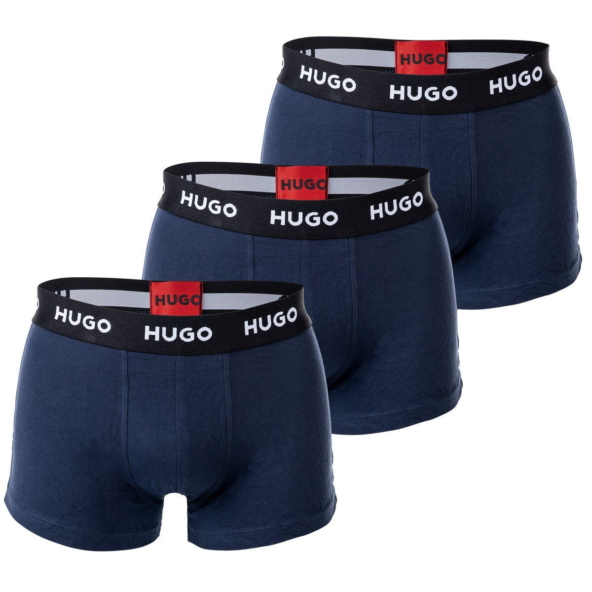 Boxer 3er Herren Pack Trunks Blau HUGO - Shorts, Boxer Triplet