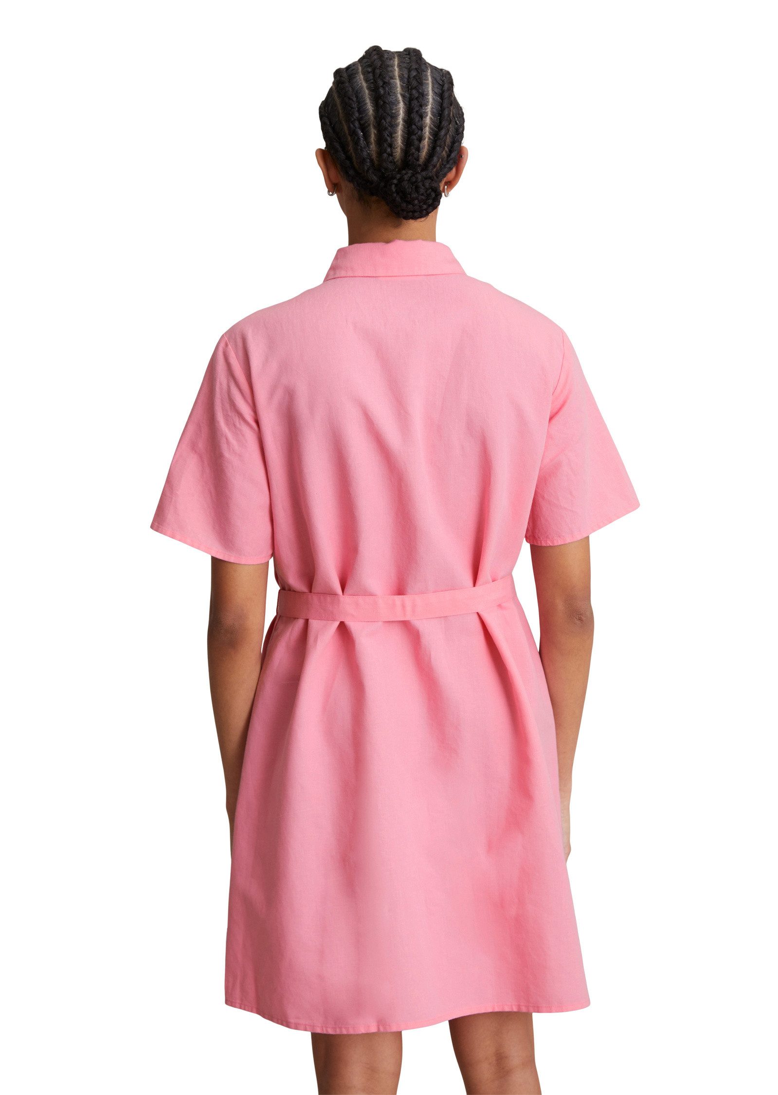 Marc O'Polo DENIM Hemdblusenkleid aus Leinen-Baumwolle-Mix