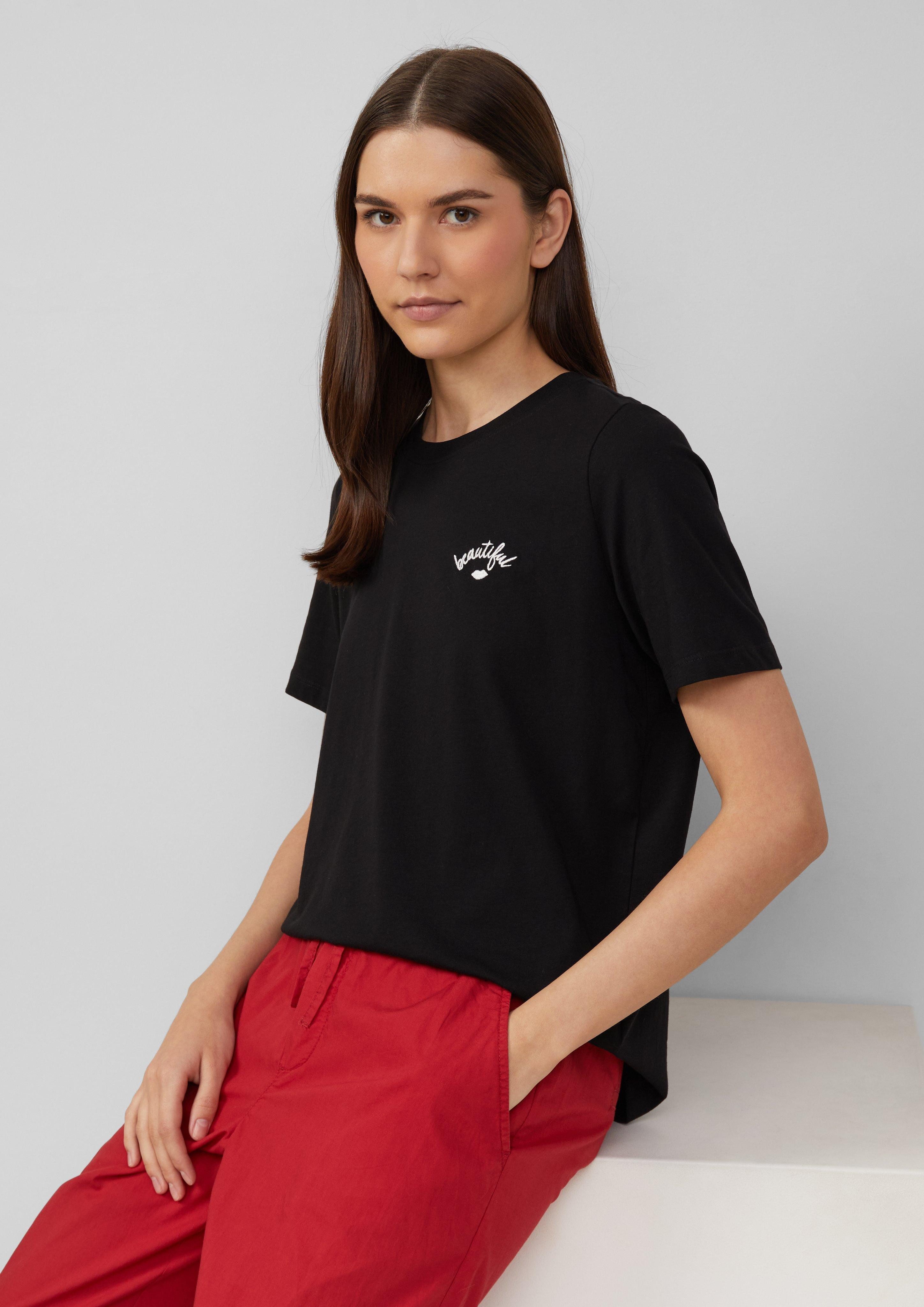 s.Oliver Kurzarmshirt Jerseyshirt aus Baumwolle mit günstig online kaufen